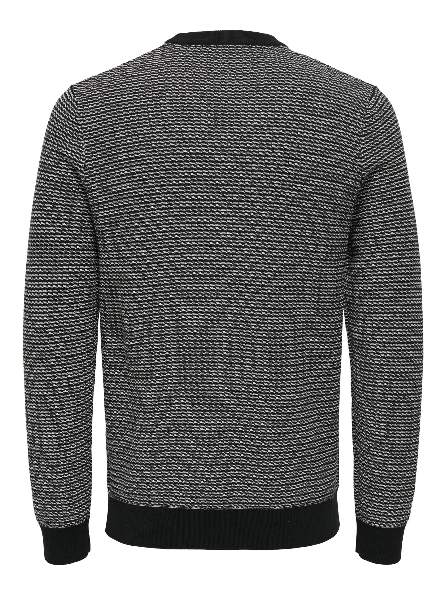 Only & Sons ONSMIGUEL REG 12 STRUCTURE CREW KNI Black/LEAF 2900157570037