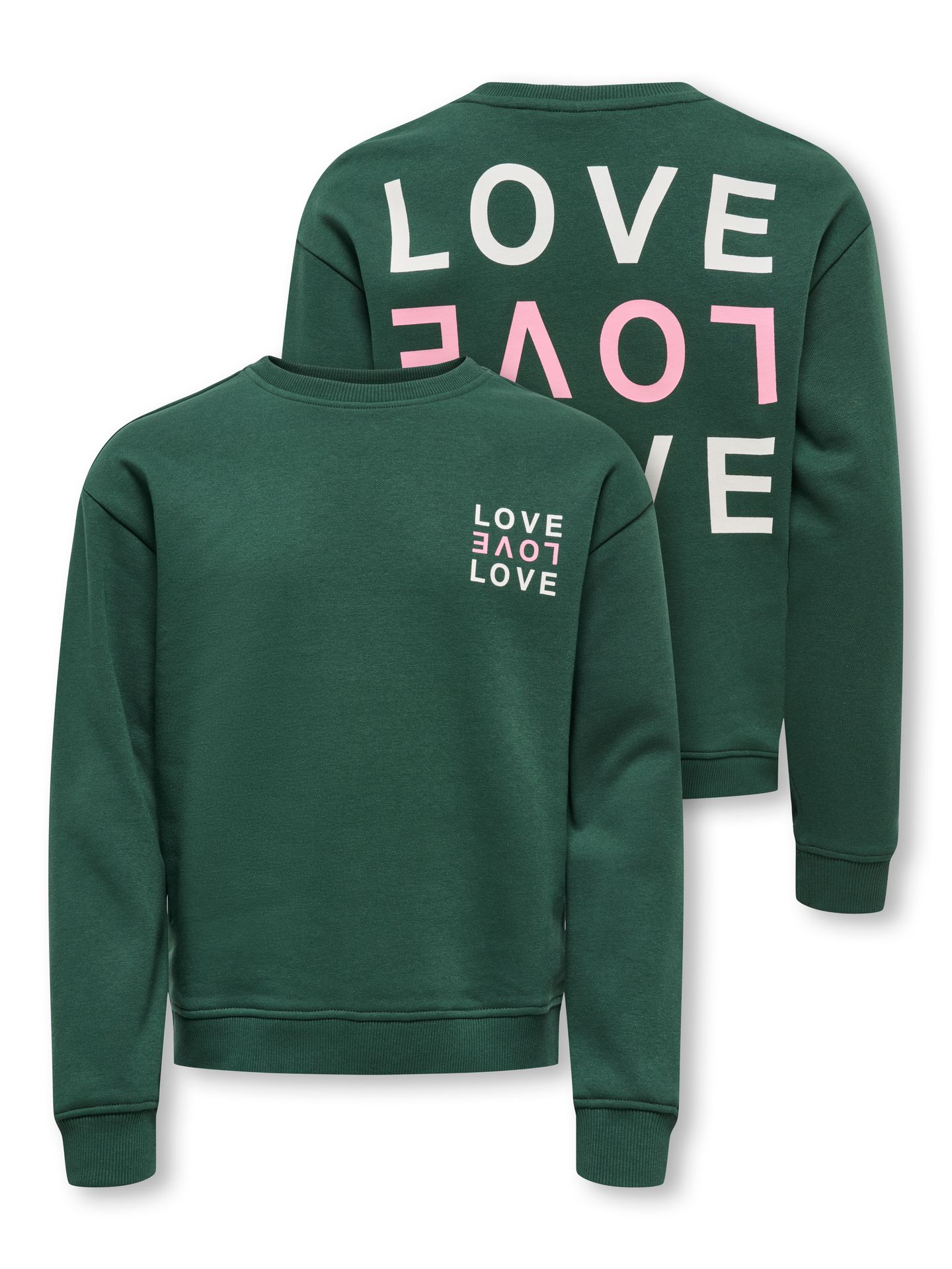 Only KOGCAMINE L/S OVERSIZE O-NECK CS SW Pineneedle/Love/Cloud Dancer+Sea Pi 2900157589015