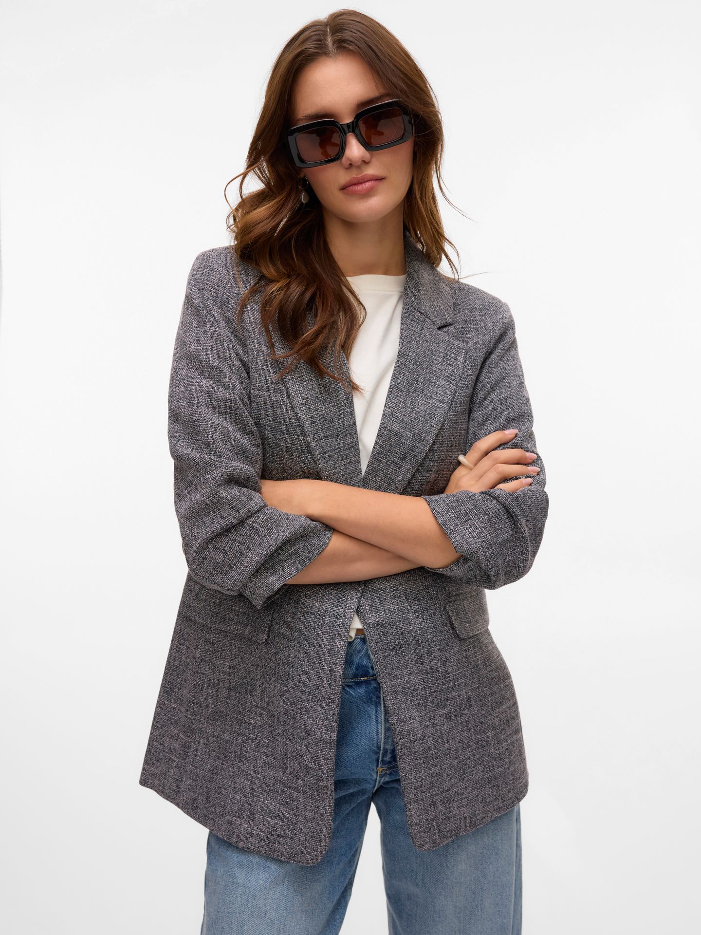 Vero Moda VMFRIDA 3/4 REGULAR BLAZER NOOS Black/W. ASH/TAN/BIRCH 2900157595054