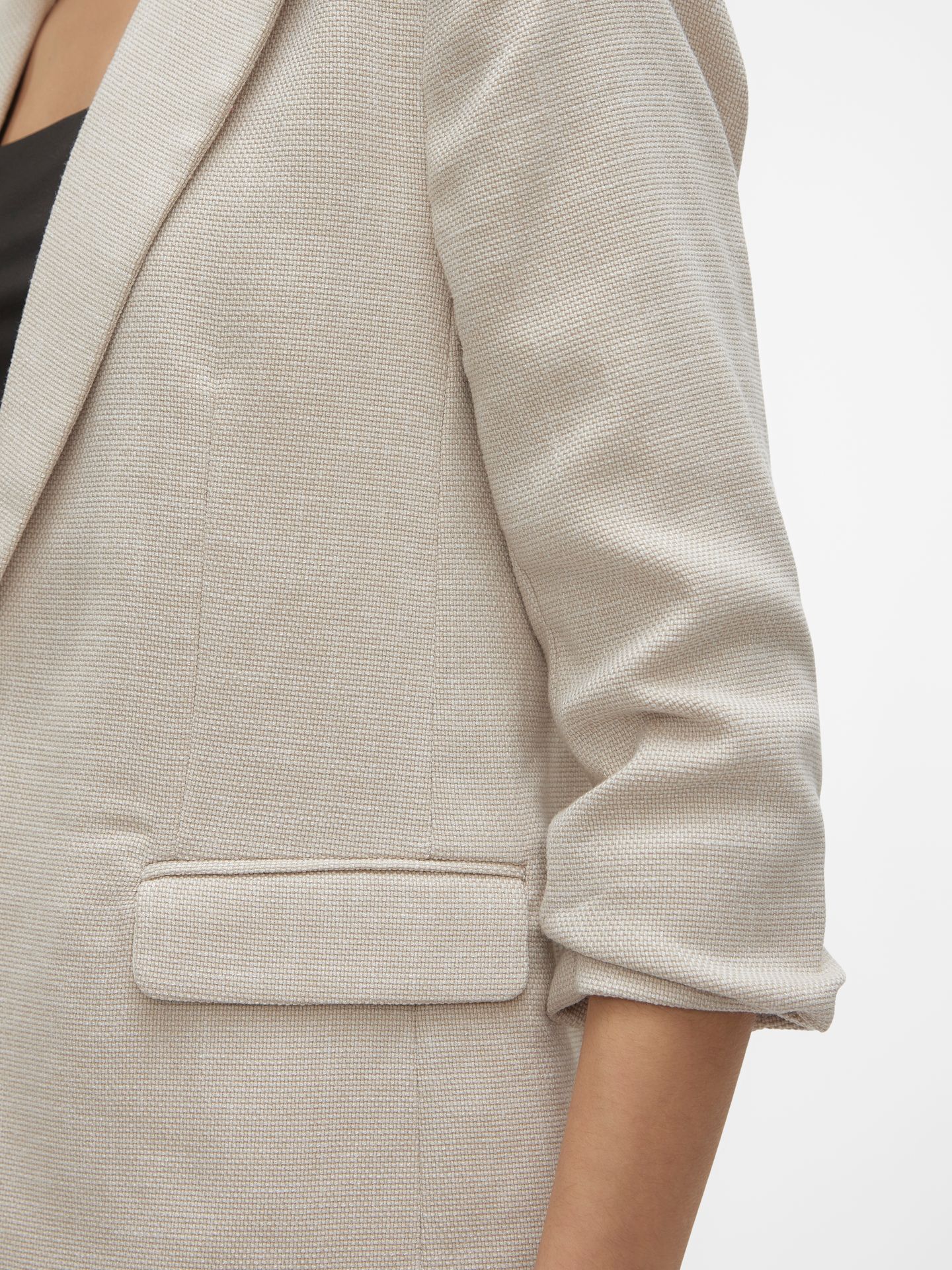 Vero Moda VMFRIDA 3/4 REGULAR BLAZER NOOS Oatmeal/Black 2900168869045