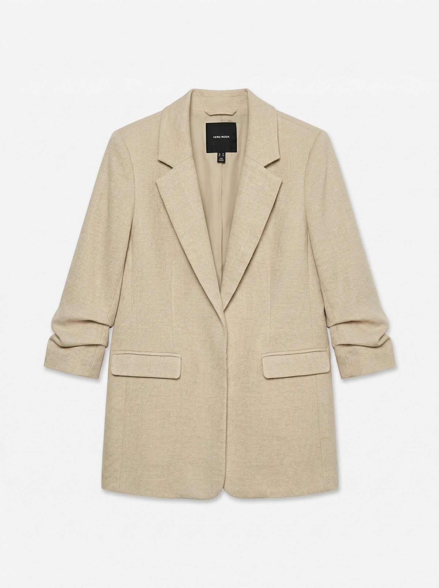 Vero Moda VMFRIDA 3/4 REGULAR BLAZER NOOS Oatmeal/Black 2900168869045