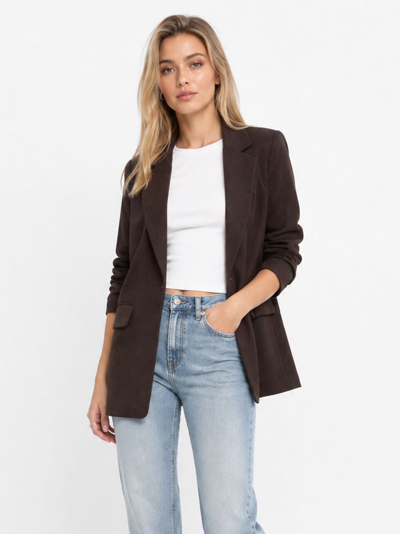 Vero Moda VMFRIDA 3/4 REGULAR BLAZER NOOS Chocolate Torte 00113859-EKA26011400003061