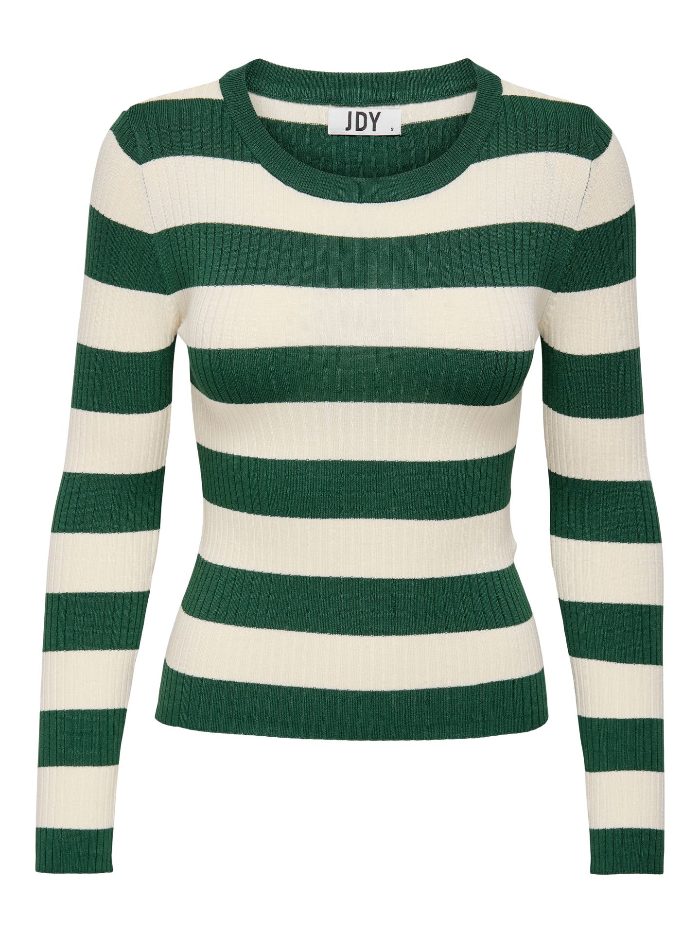 Only JDYPLUM L/S O-NECK PULLOVER KNT NOO Trekking Green/W EGGNOG STRIPES 00113862-EKA26011400002993