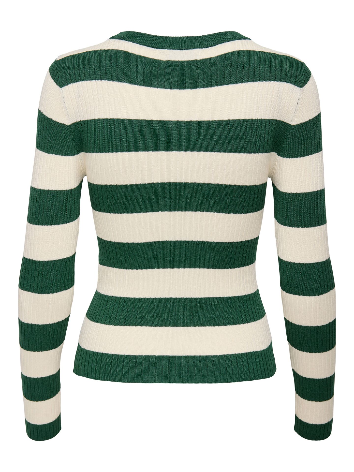 JDY JDYPLUM L/S O-NECK PULLOVER KNT NOO Trekking Green/W EGGNOG STRIPES 2900157596037
