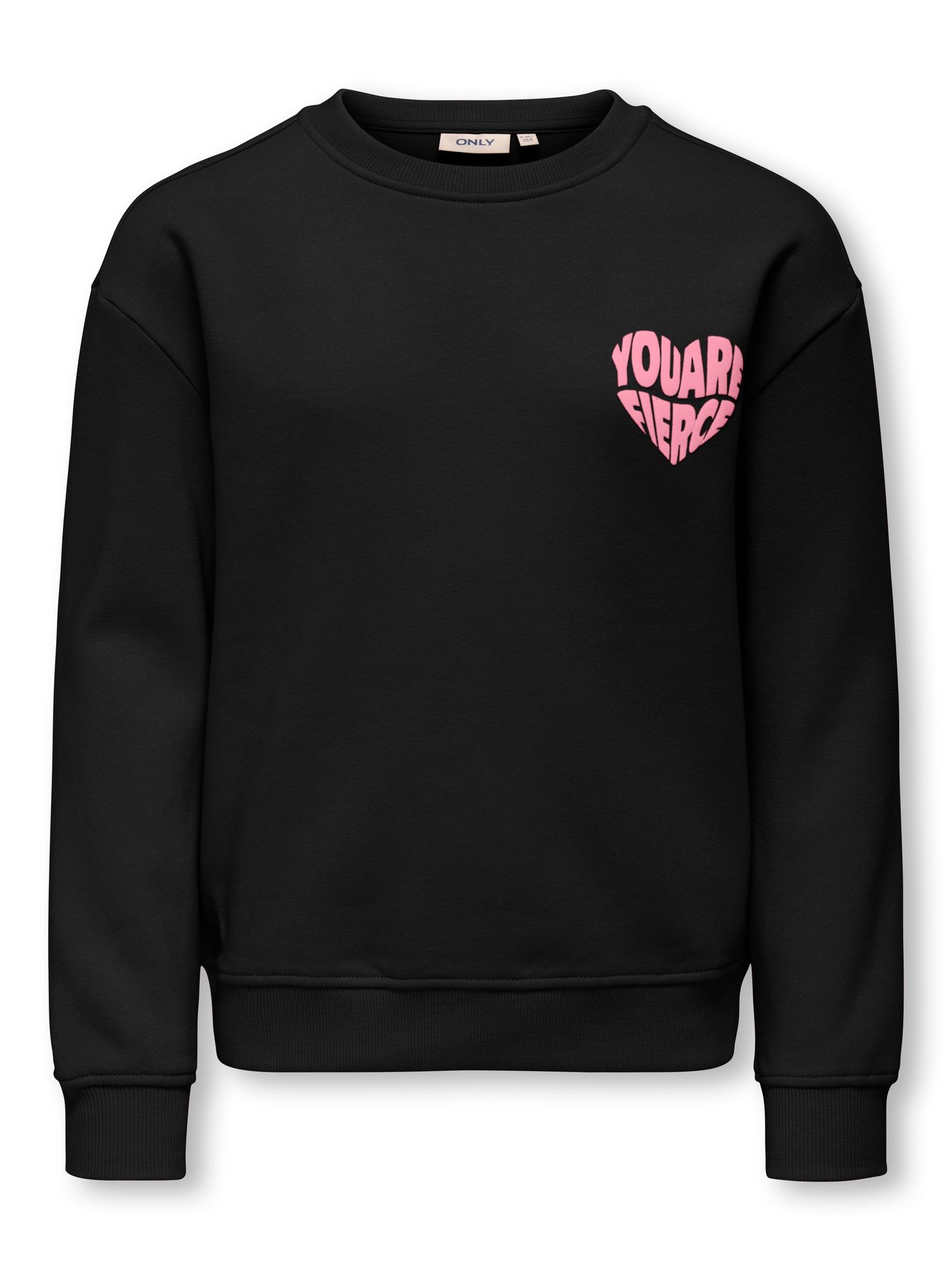 Only KOGDITTE L/S HEART O-NECK CS SWT Black/With Clara Leo 00113871-EKA26011400000166