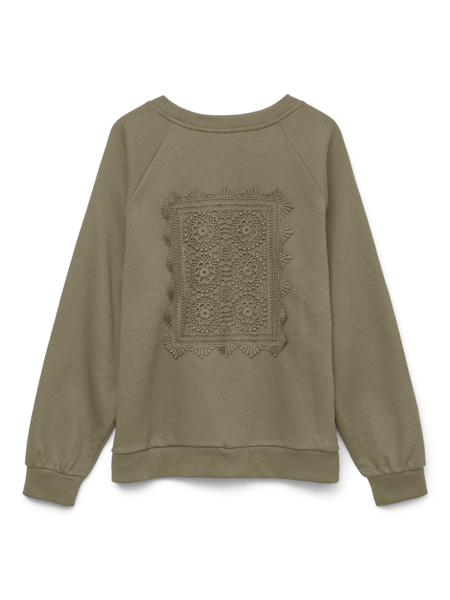 Vero Moda VMFELICITY L/S SWEATSHIRT JRS BTQ G Mermaid/CROCHET BACK 2900157626017