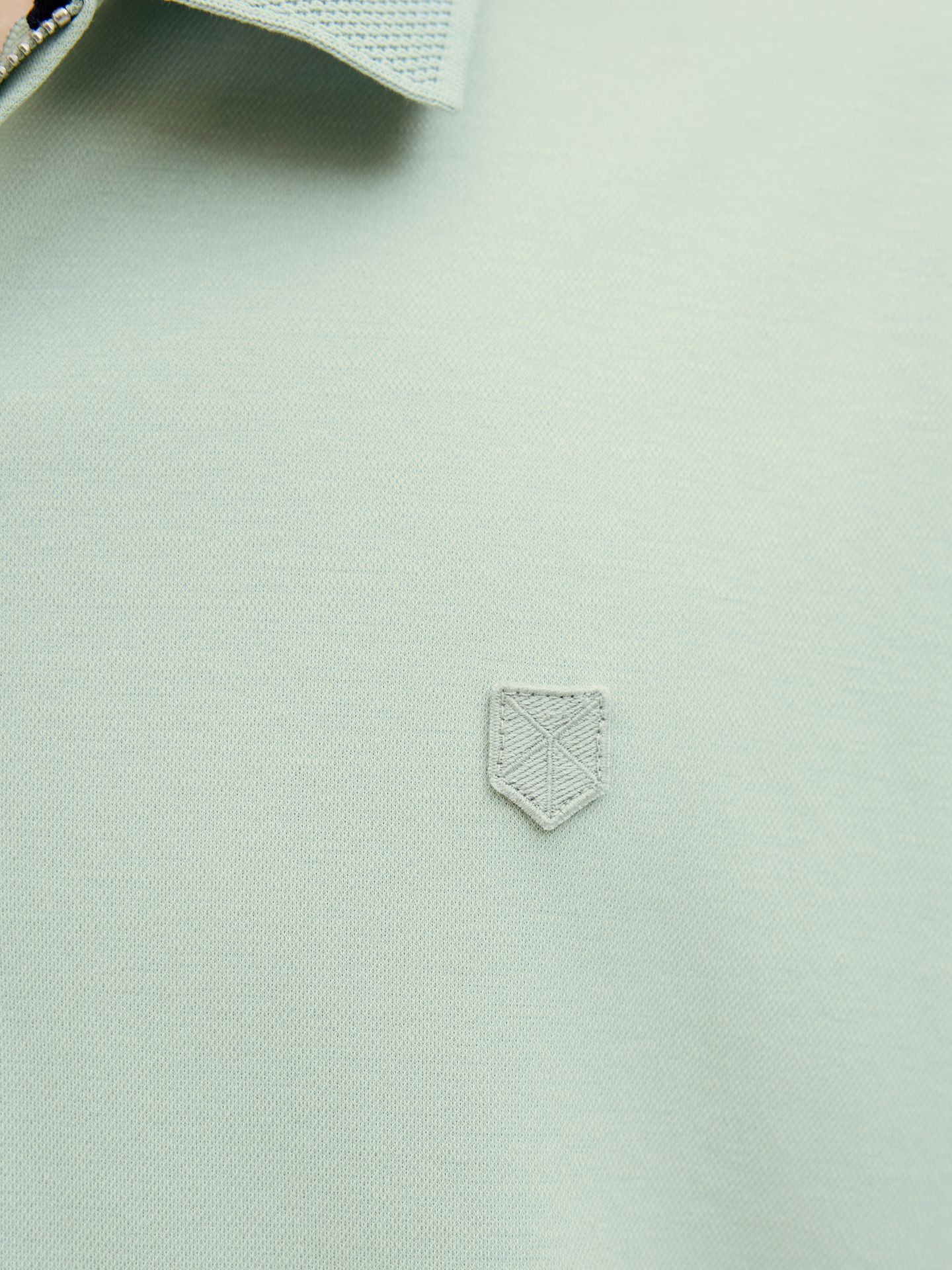 Jack & Jones jprrodney zip polo  Aqua Gray 2900157631042