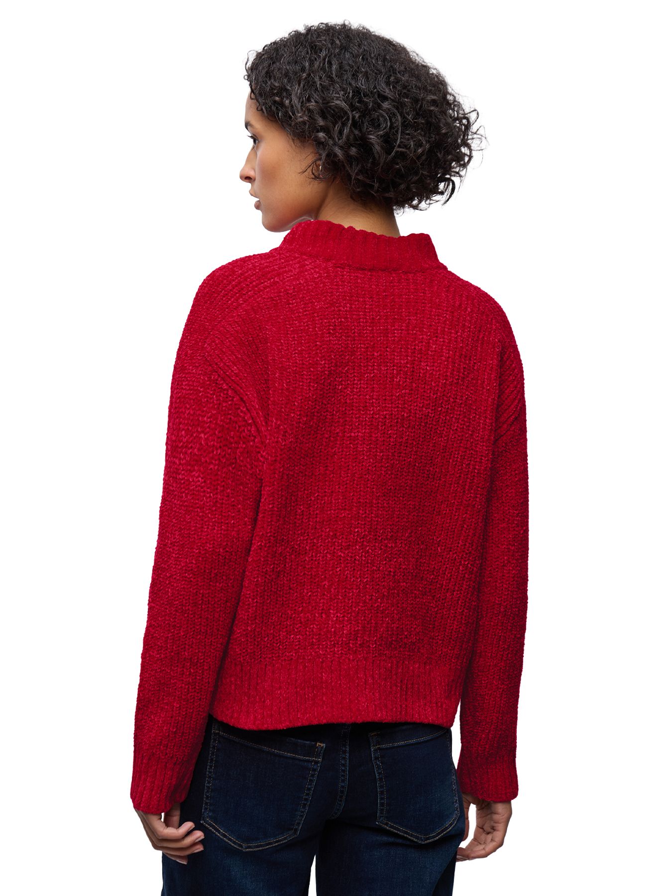 Street-One A303550 chenille sweater halfcardig racing red 2900157727059