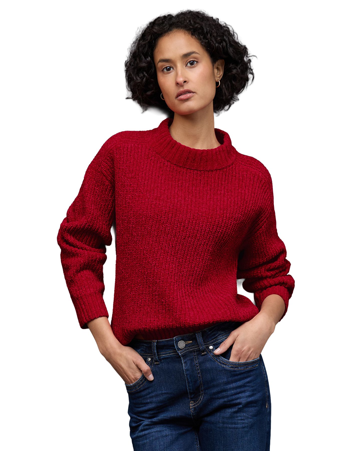 Street-One A303550 chenille sweater halfcardig racing red 2900157727059