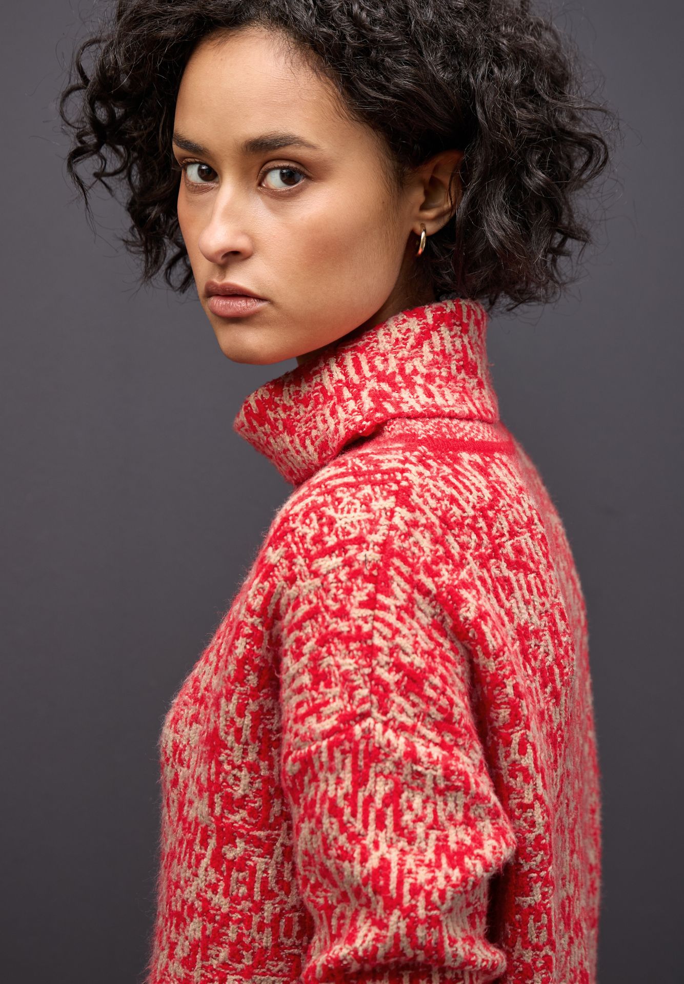 Street One A303558 cosy bi-colored Sweater racing red 2900157735061 Street One A303558 cosy bi-colored Sweater racing red 2900157735061