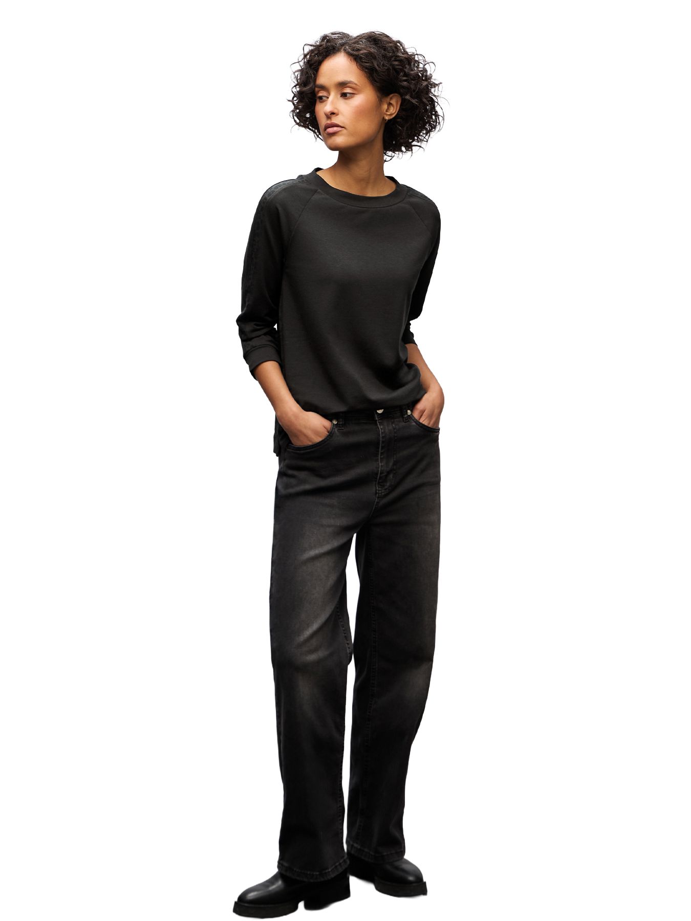 Street-One A324190 shirt w.printed galloon darkest brown 2900157764023