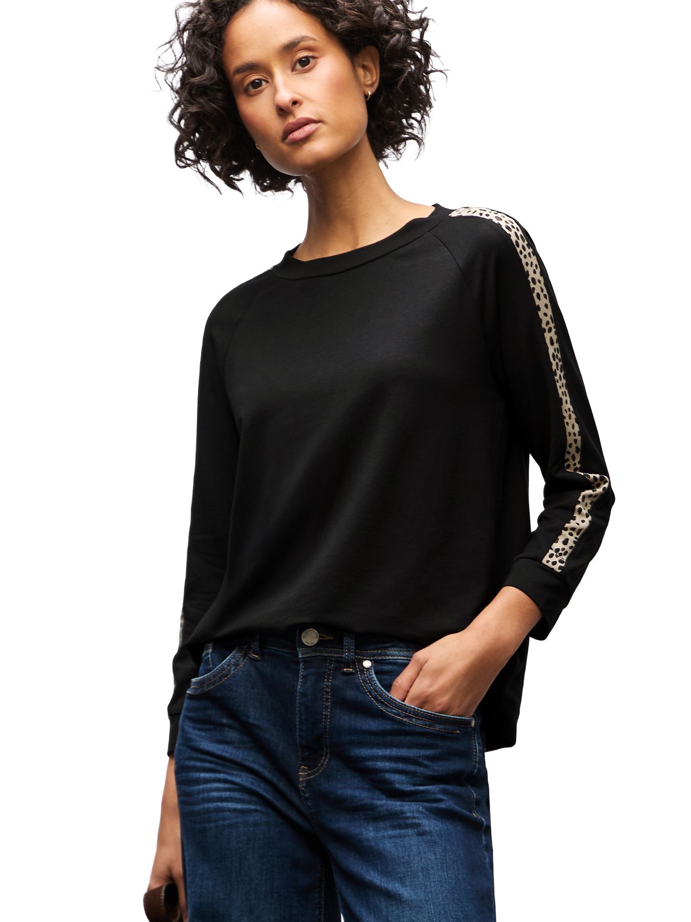 Street-One A324190 shirt w.printed galloon black 2900157763057