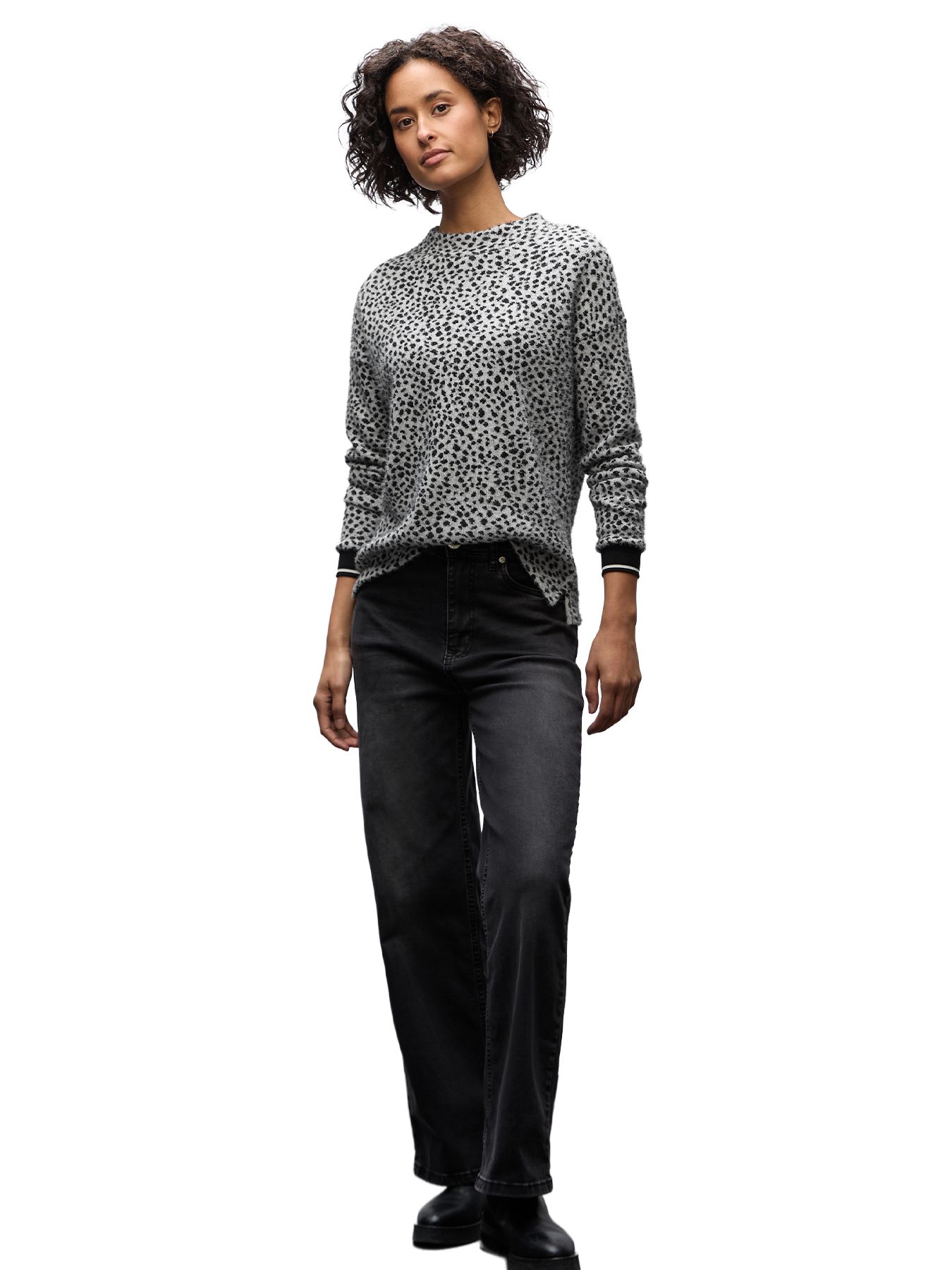 Street-One A324170 LTD QR fluffy rib dessin tu black 2900157829067