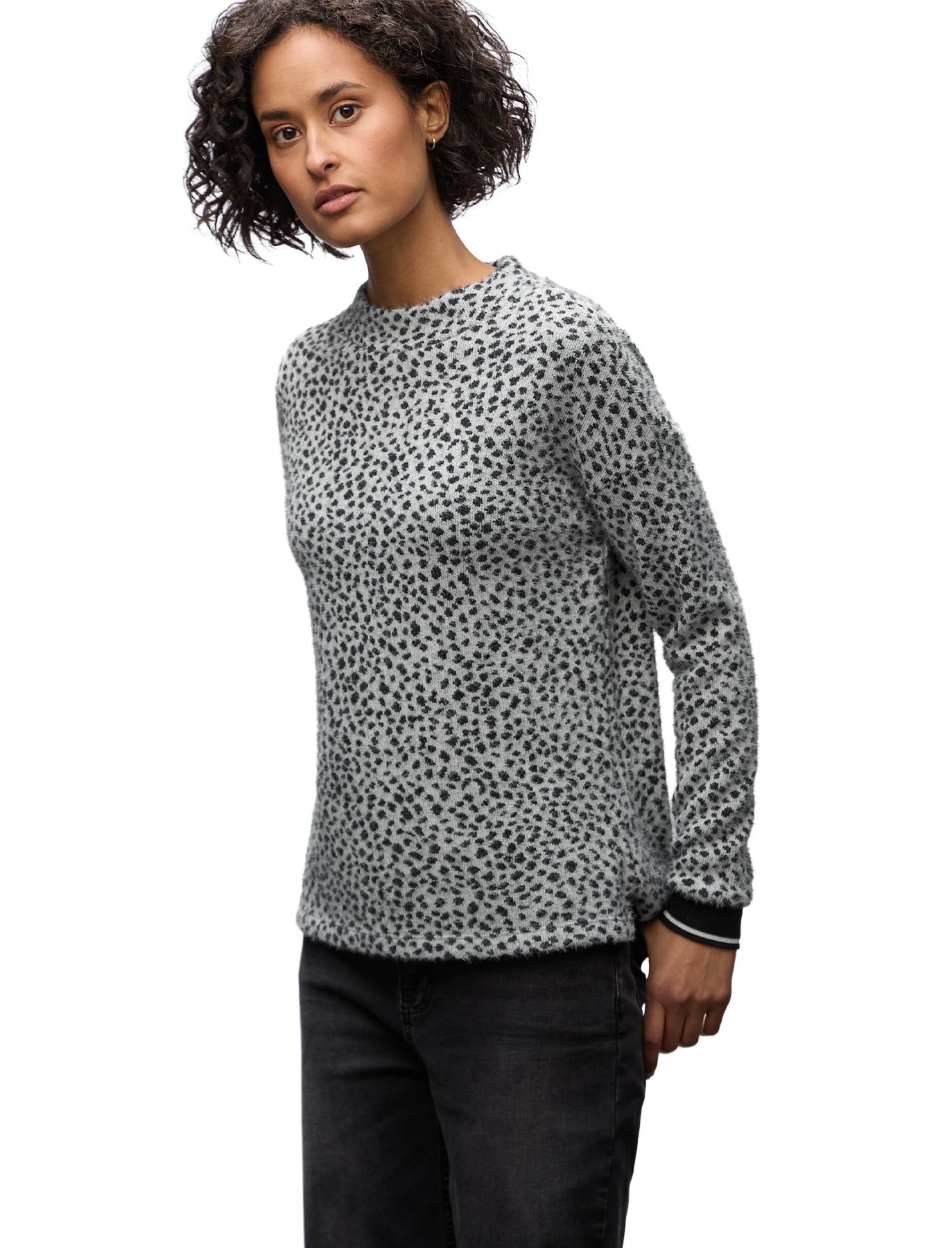 Street-One A324170 LTD QR fluffy rib dessin tu black 2900157829067