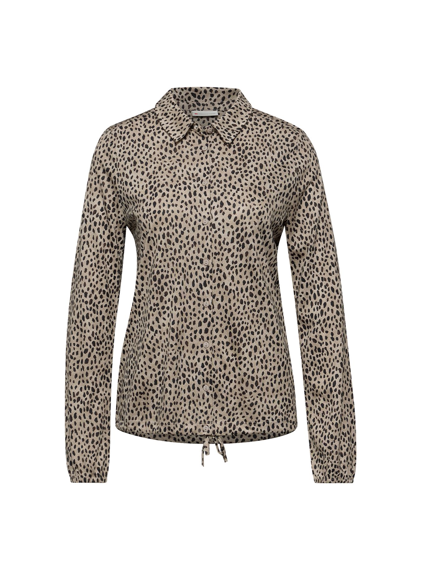 Street-One A324186 LTD QR printed jersey blous sanded beige 2900157843049