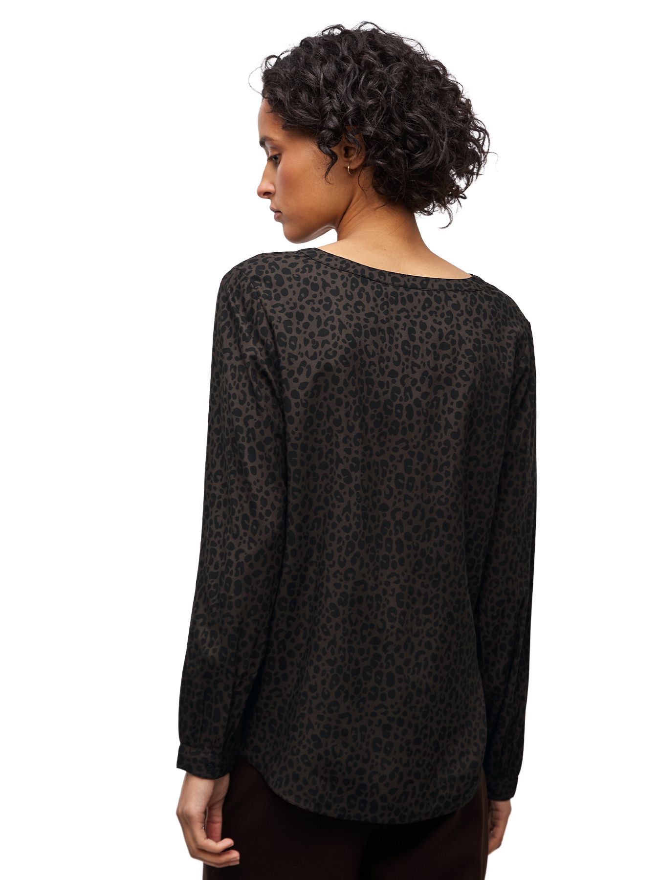 Street-One A346108 LTD QR Splitneck tunic blou darkest brown 2900157848044