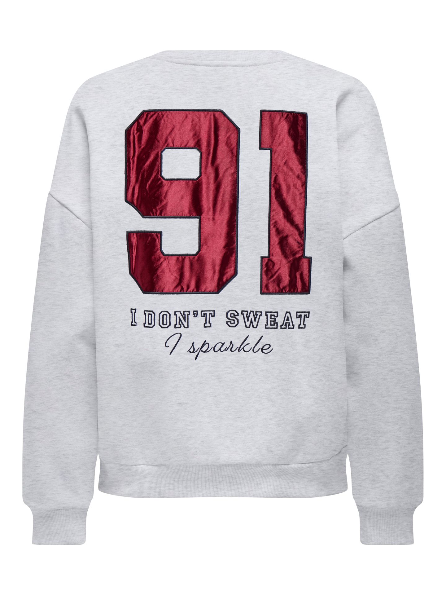 Only ONLRILLO L/S BOXY O-NECK CS SWT Light Grey Melange/Soho 2900158096031