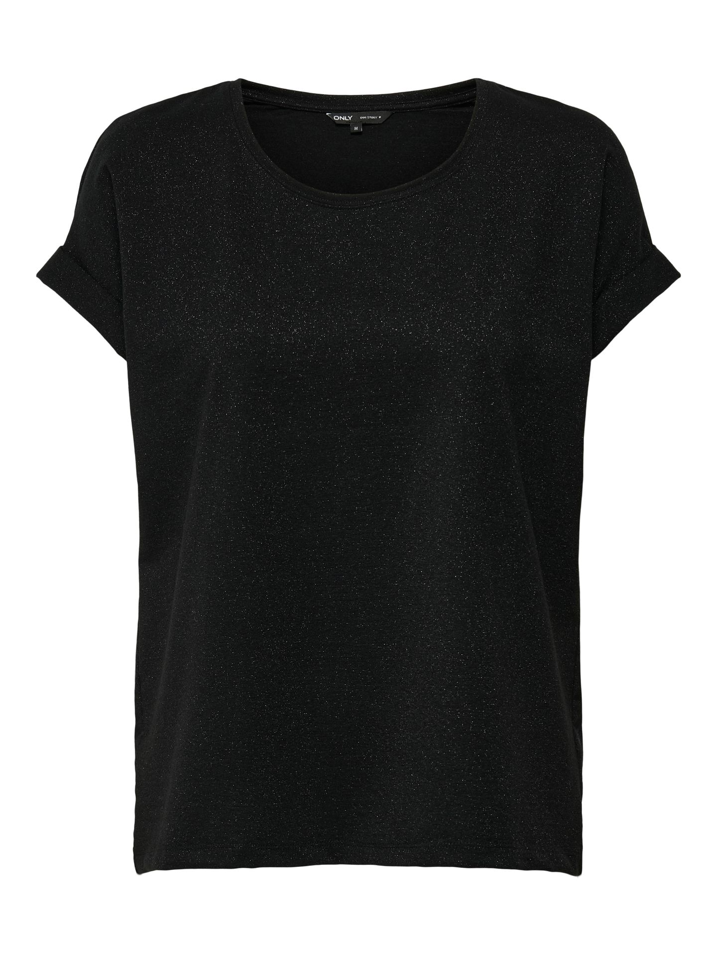 Only ONLMOSTER GLITTER S/S TOP NOOS JRS Black/LEO AOP 2900159609056