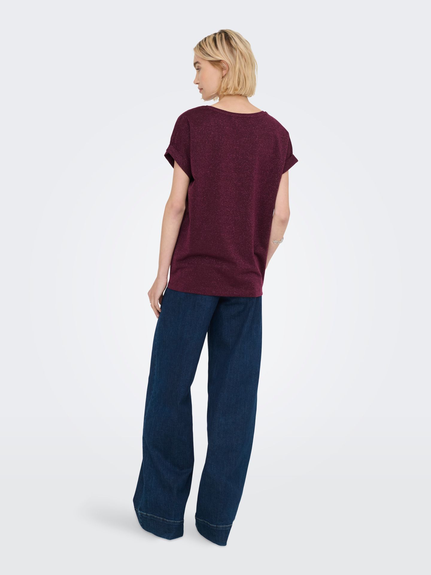 Only ONLMOSTER GLITTER S/S TOP NOOS JRS Chocolate Truffle/CHOCOLATE TRUFFLE 2900158347027