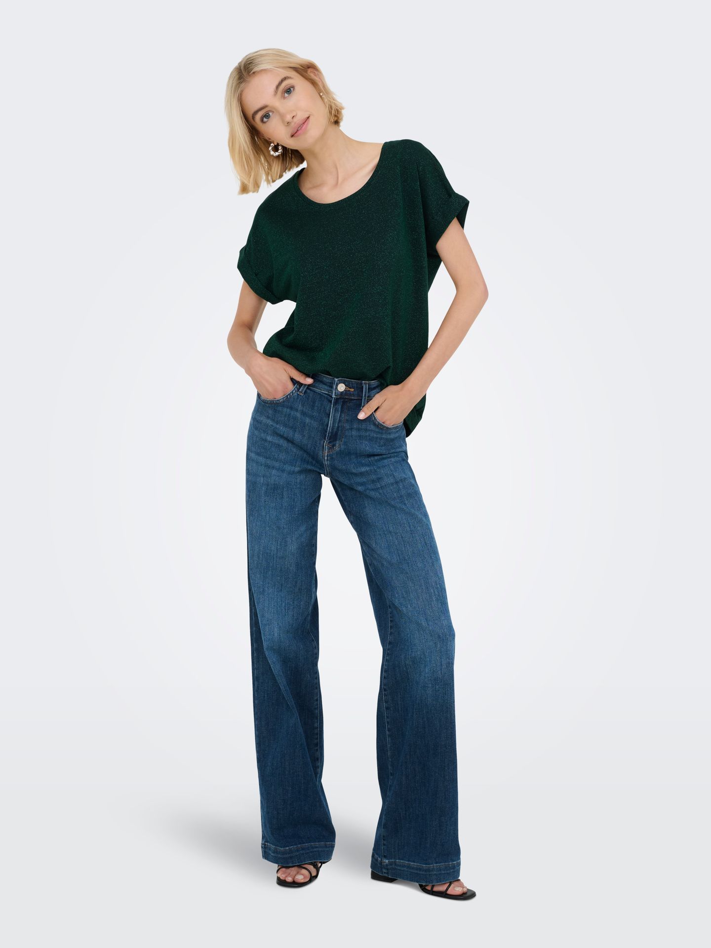 Only ONLMOSTER GLITTER S/S TOP NOOS JRS Scarab/SCARAB LUREX 2900158348024