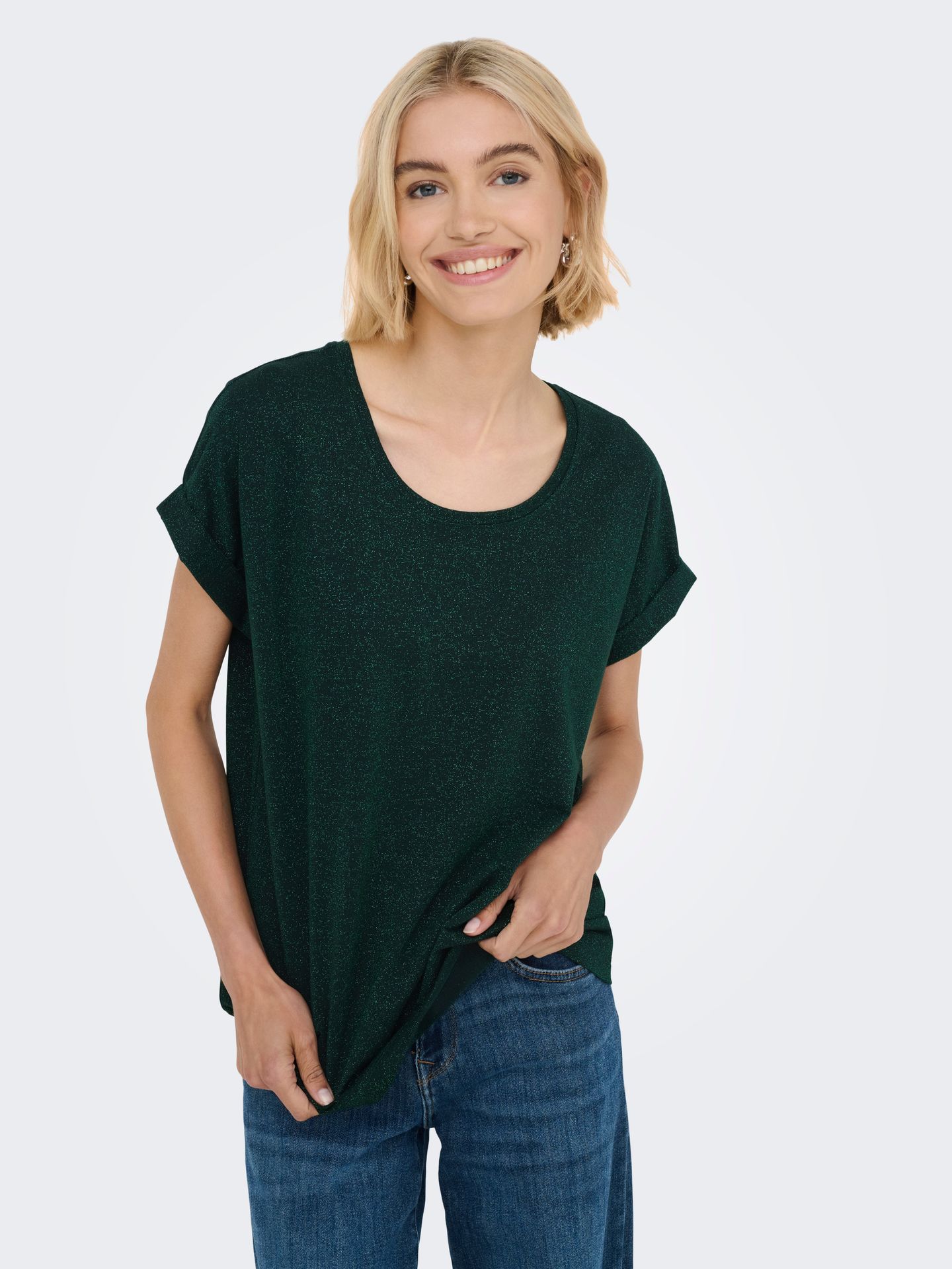 Only ONLMOSTER GLITTER S/S TOP NOOS JRS Scarab/SCARAB LUREX 2900158348024