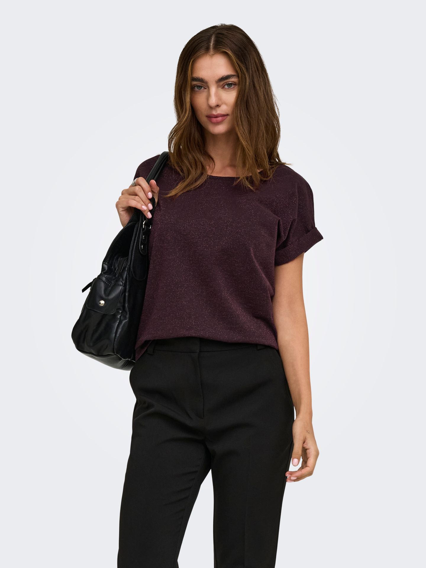 Only ONLMOSTER GLITTER S/S TOP NOOS JRS Fudge/TONE IN TONE LUREX 2900168481032