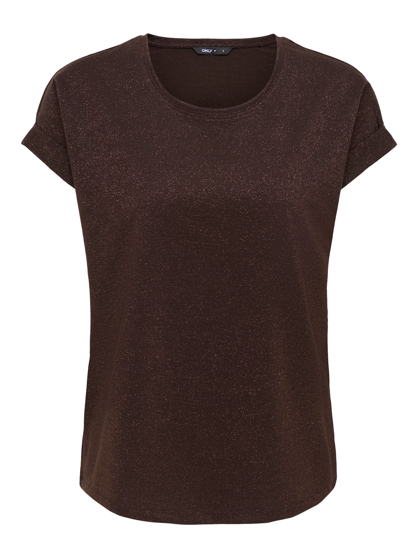 Only ONLMOSTER GLITTER S/S TOP NOOS JRS Coffee Bean/TONE IN TONE LUREX 00114161-EKA26011400003658