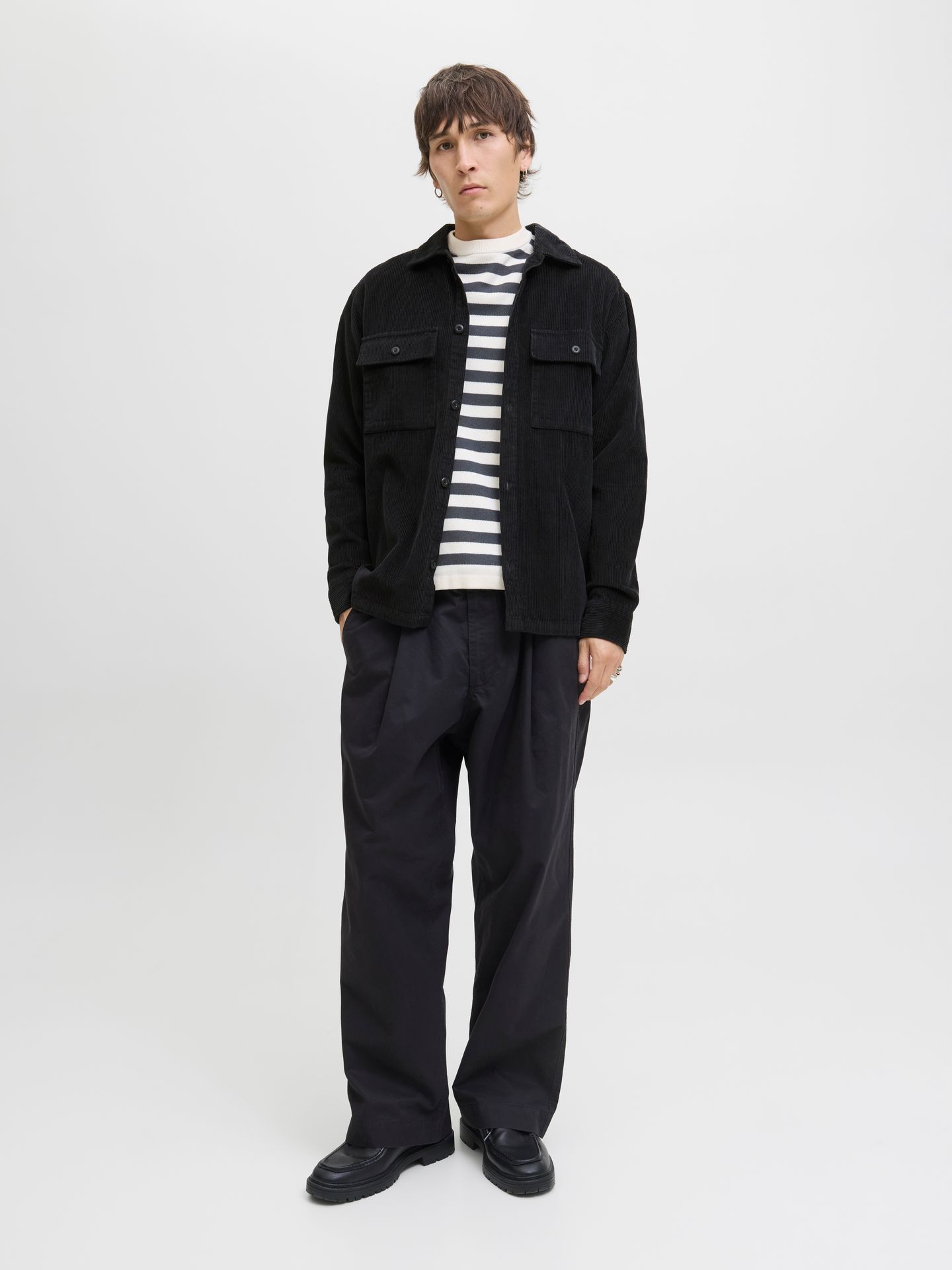Jack & Jones JJEPERFECT CORDUROY OVERSHIRT LS SN Black 2900158350058