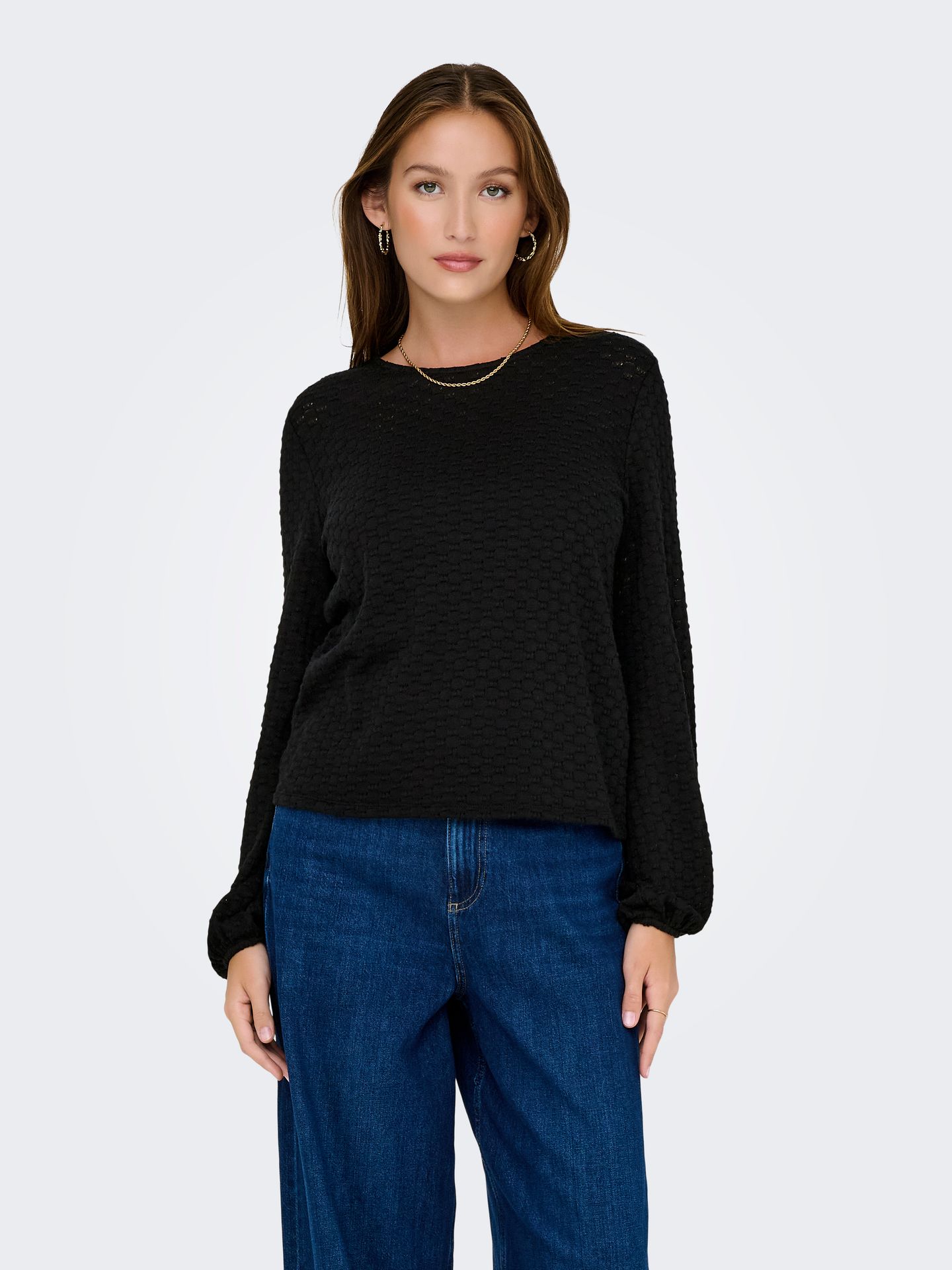 Only ONLBELLE LIFE L/S TOP JRS Black 2900158358016