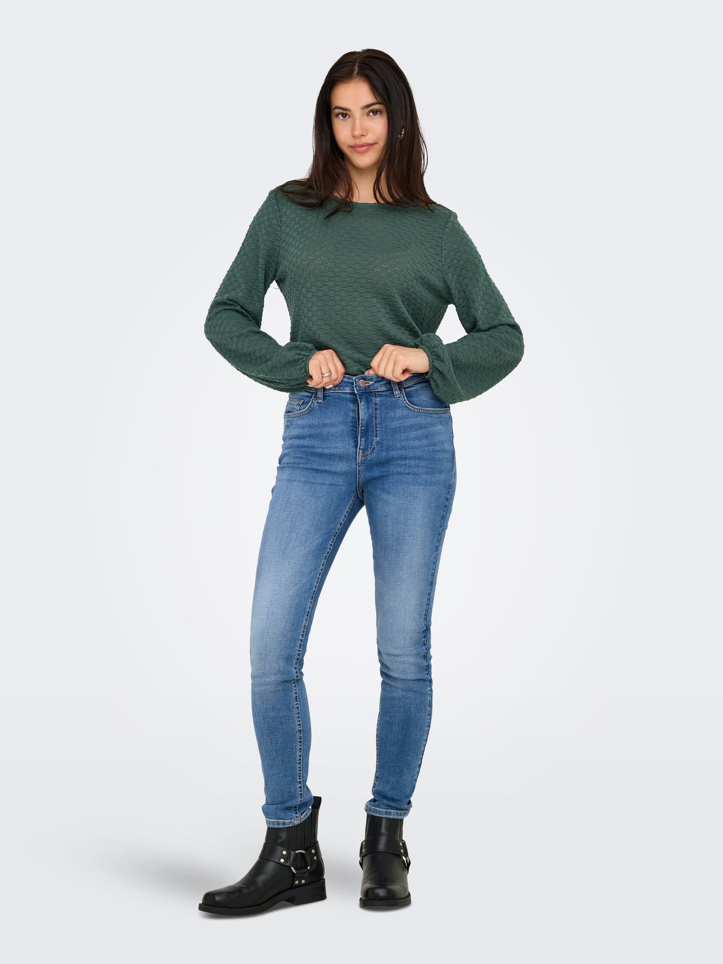 Only ONLBELLE LIFE L/S TOP JRS Balsam Green 2900158357040 Only ONLBELLE LIFE L/S TOP JRS Balsam Green 2900158357040