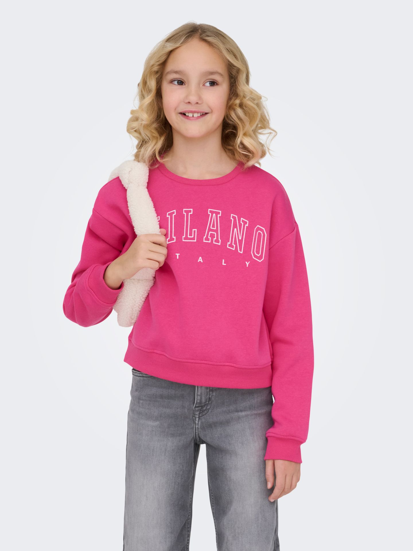 Only KOGSWEAT LS CREW OVZ STAT SWT NOOS Magenta/Milano - Italy 00114186-EKA26011400003022