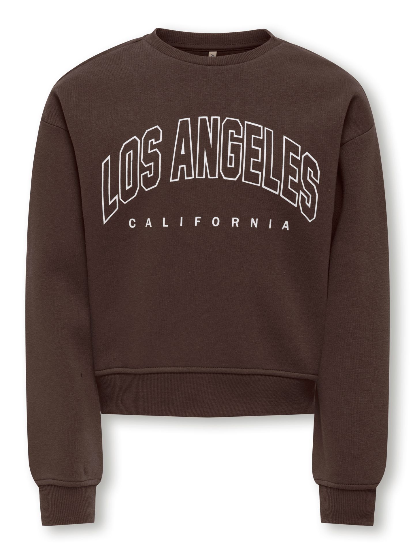 Kids Only KOGSWEAT LS CREW OVZ STAT SWT NOOS Coffee Bean/Los Angeles - Californi 2900167920020