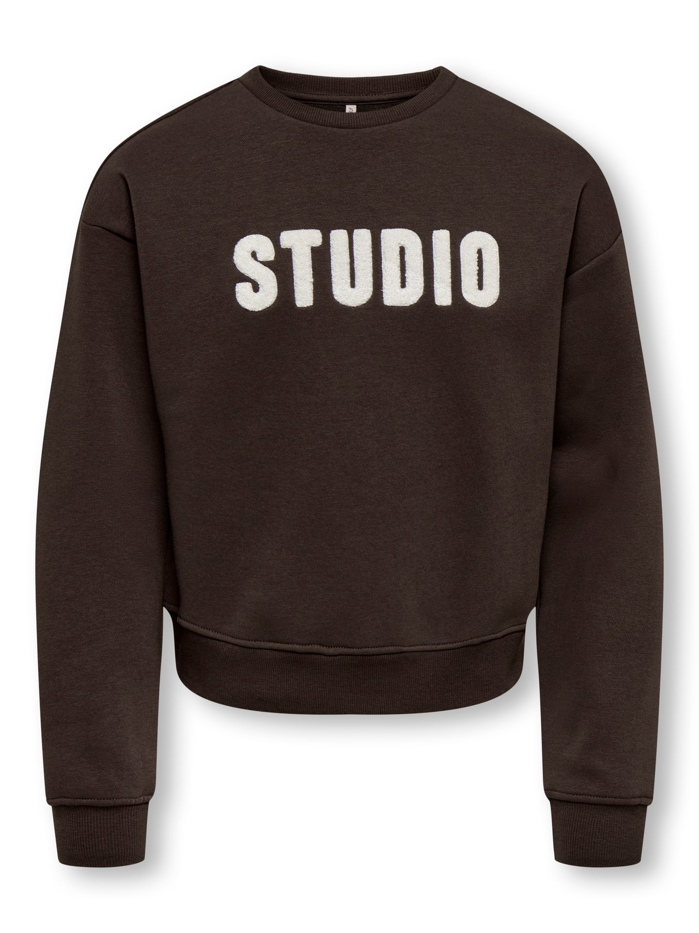 Kids Only KOGSWEAT LS CREW OVZ STAT SWT NOOS Coffee Bean/STUDIO - Terry Emb. 00114186-EKA26011400003597