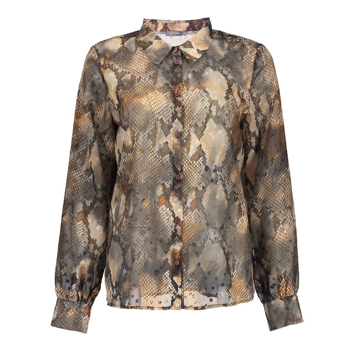 geisha Blouse print 925 grey/brown 00114190-EKA26013800000077