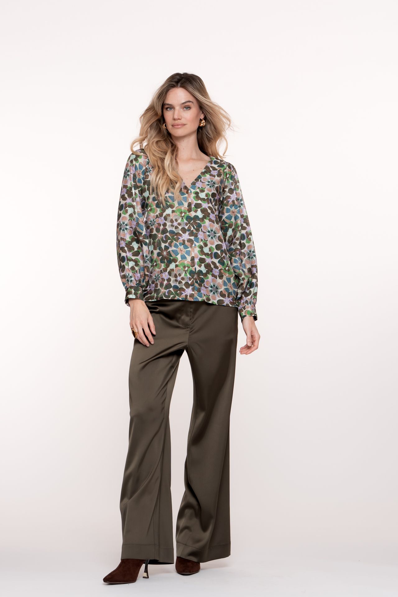 geisha Blouse flowers 300 lila/green 2900158420065 geisha Blouse flowers 300 lila/green 2900158420065