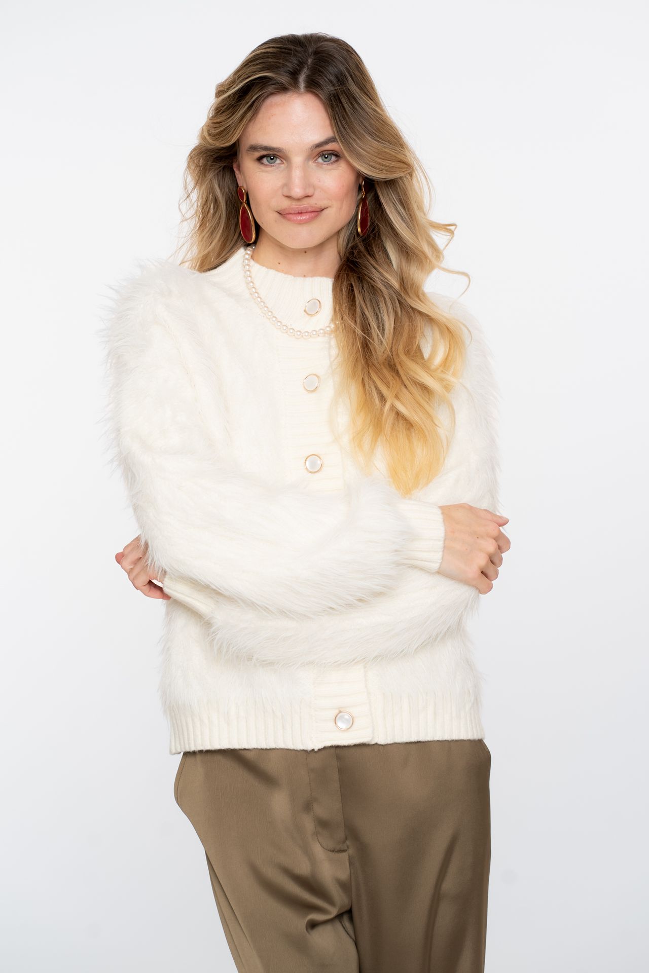 geisha Cardigan furry 10 off-white 2900158421062 geisha Cardigan furry 10 off-white 2900158421062