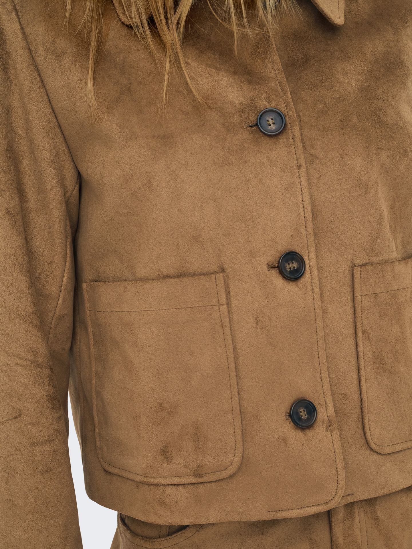 Only ONLTULIP LIFE FAUX SUEDE JACKET OTW Cognac 2900158438015