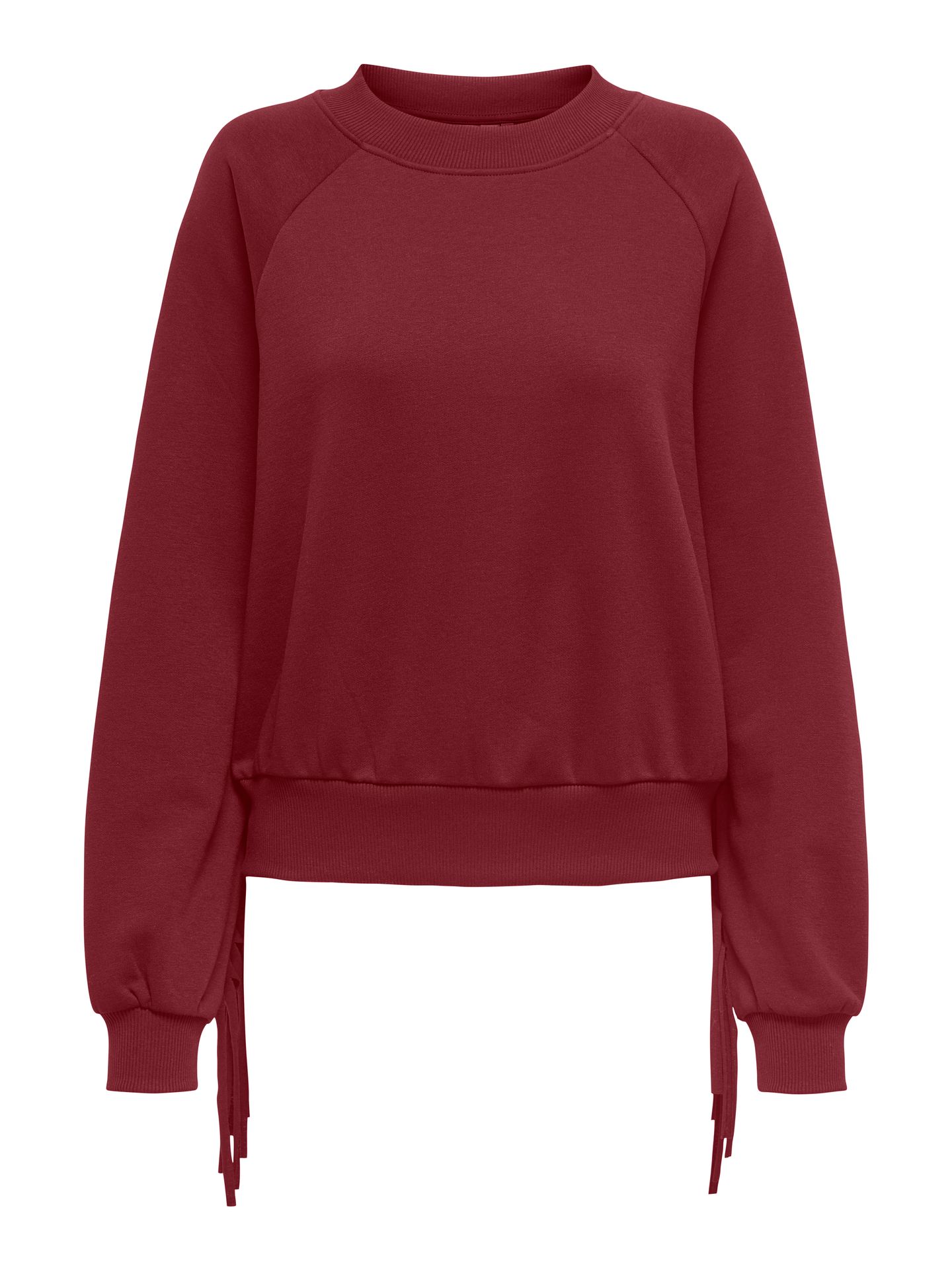 Only ONLJETT L/S O-NECK EMB. BOX SWT Cabernet/Fringes 00114213-EKA26011400003034