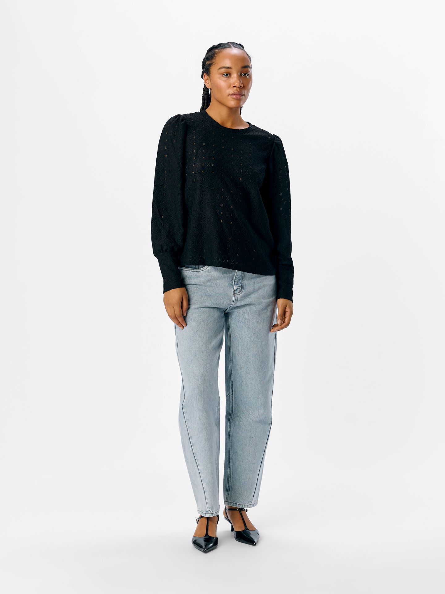 Object OBJLAILA L/S RE TOP NOOS Black 2900158473054