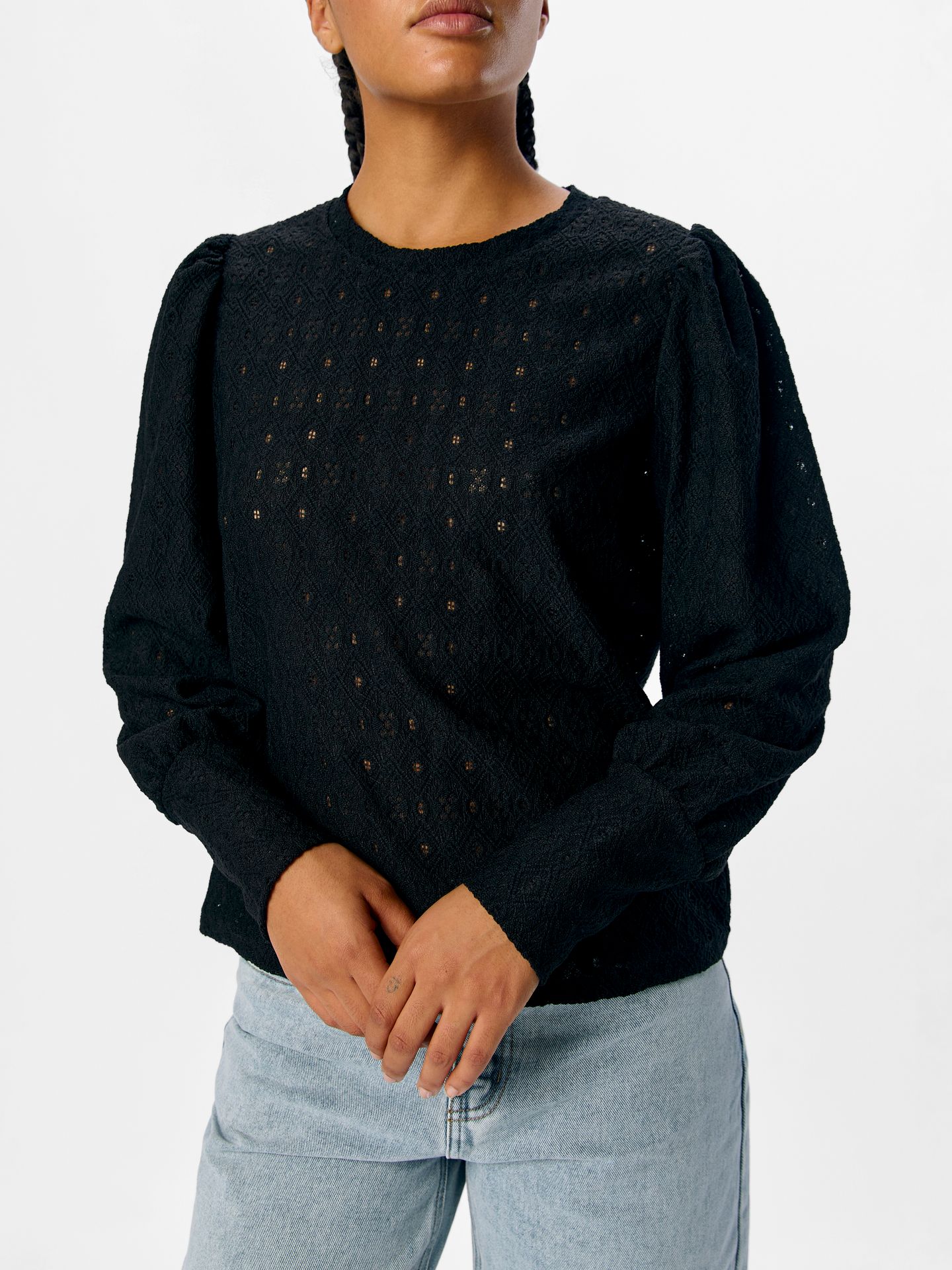 Object OBJLAILA L/S RE TOP NOOS Black 2900158473054