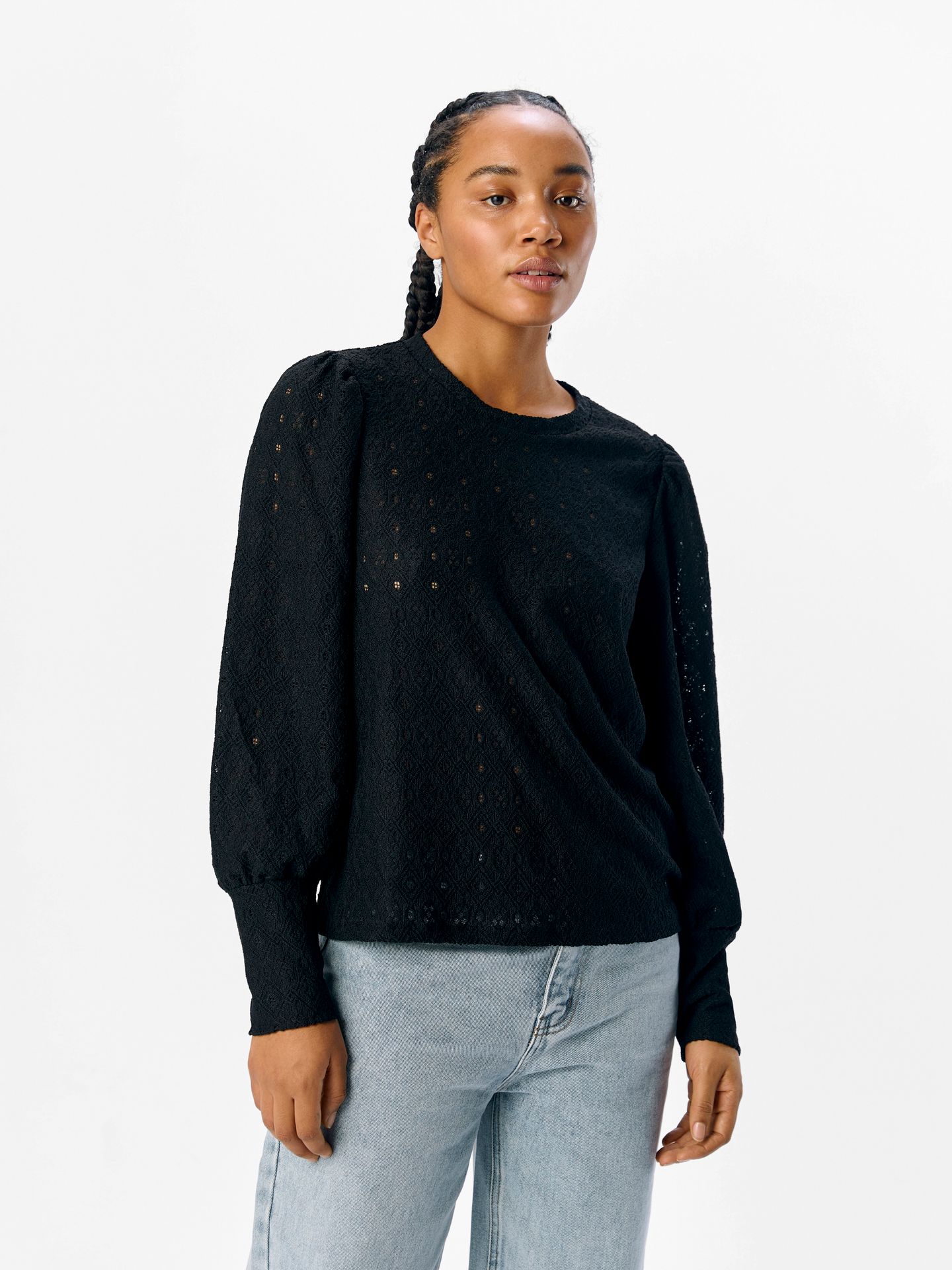 Object OBJLAILA L/S RE TOP NOOS Black 00114217-EKA22000400000001