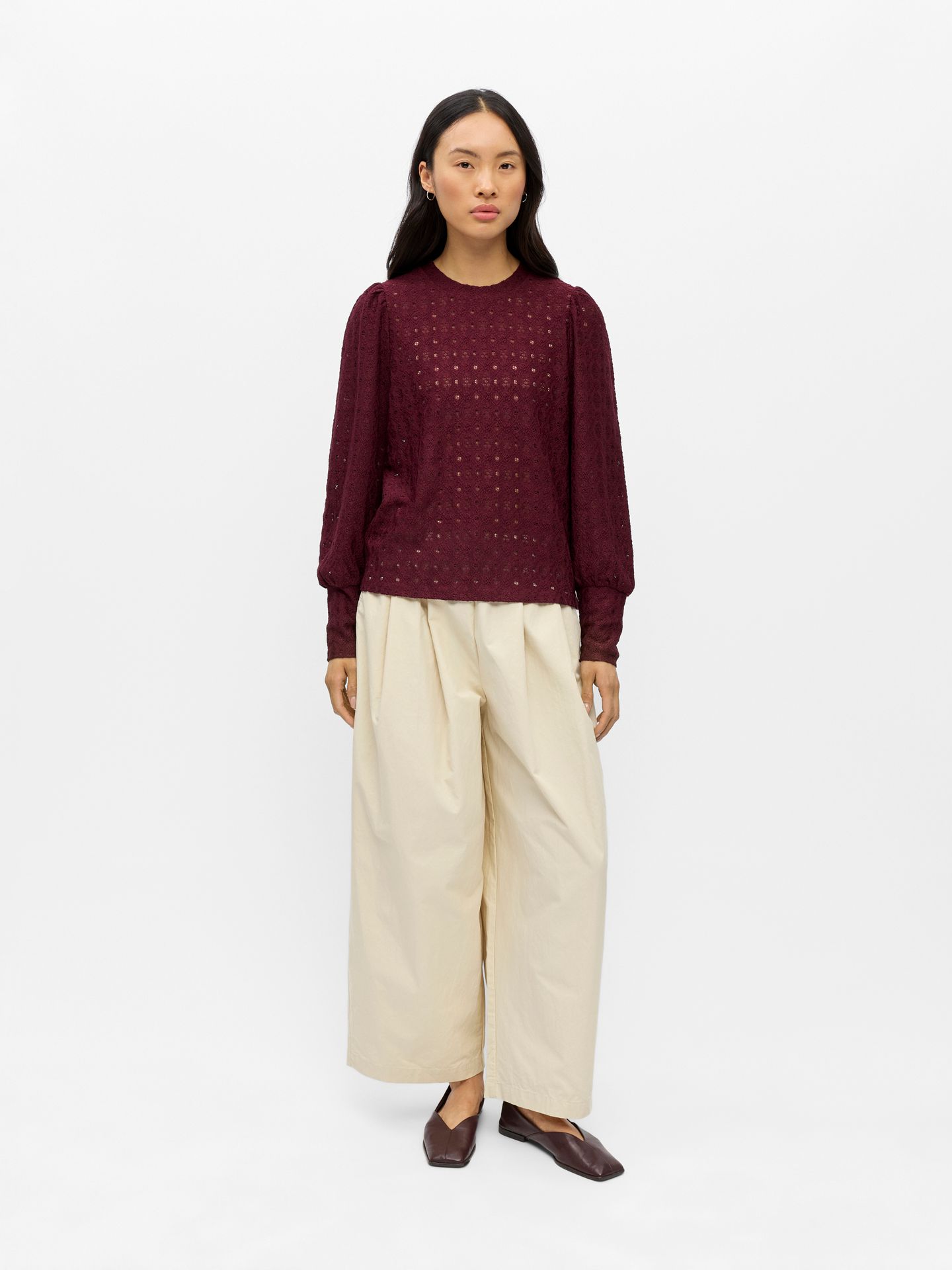 Object OBJLAILA L/S RE TOP NOOS Windsor Wine 2900167974030