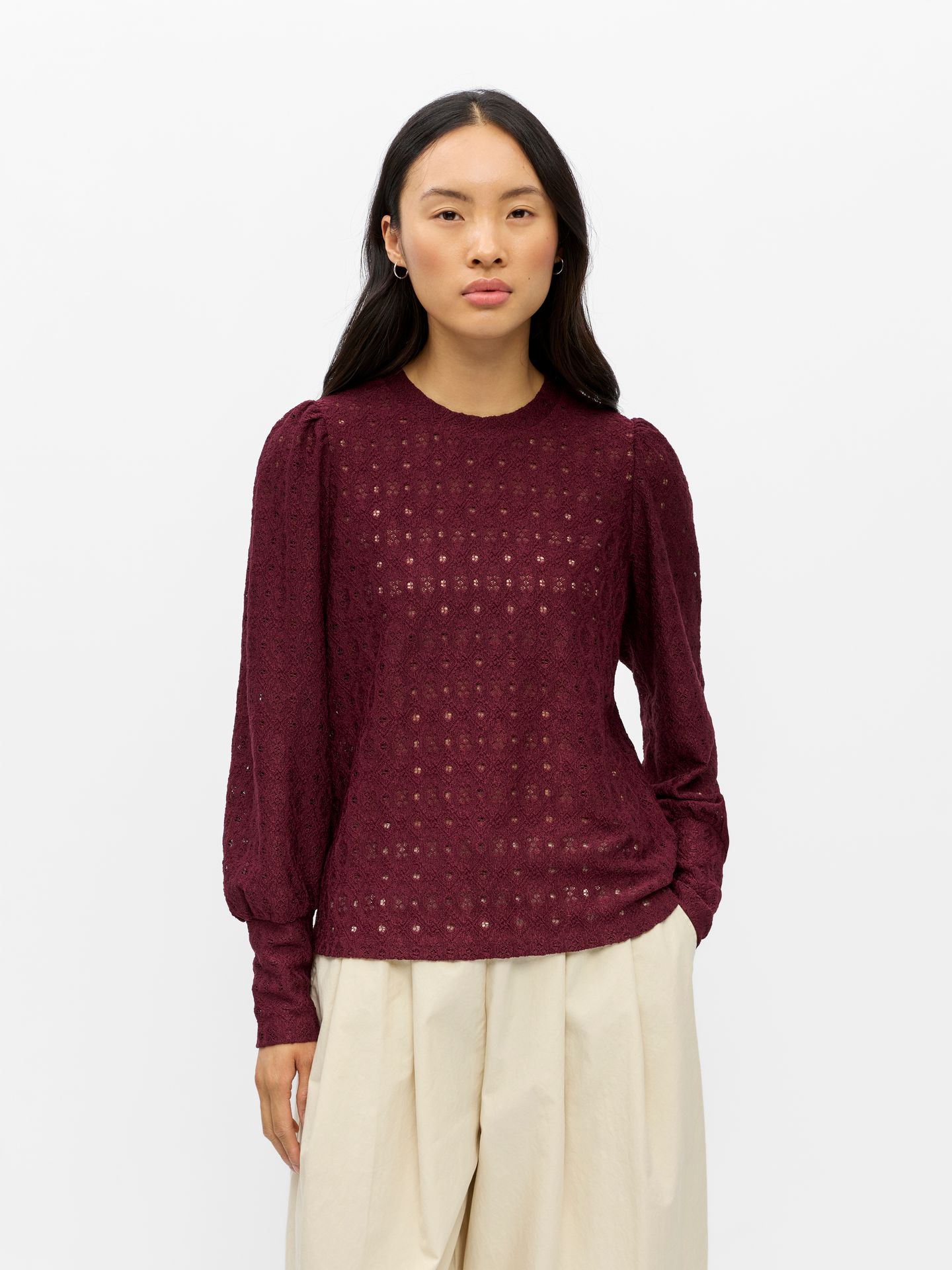 Object OBJLAILA L/S RE TOP NOOS Windsor Wine 00114217-EKA22000400000237