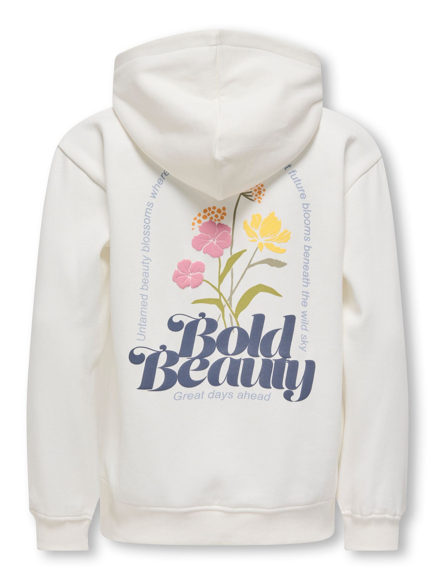 Only KOGHOLLYLIFE L/S PRINTED HOODIE SWT Egret/Beauty 2900158456019