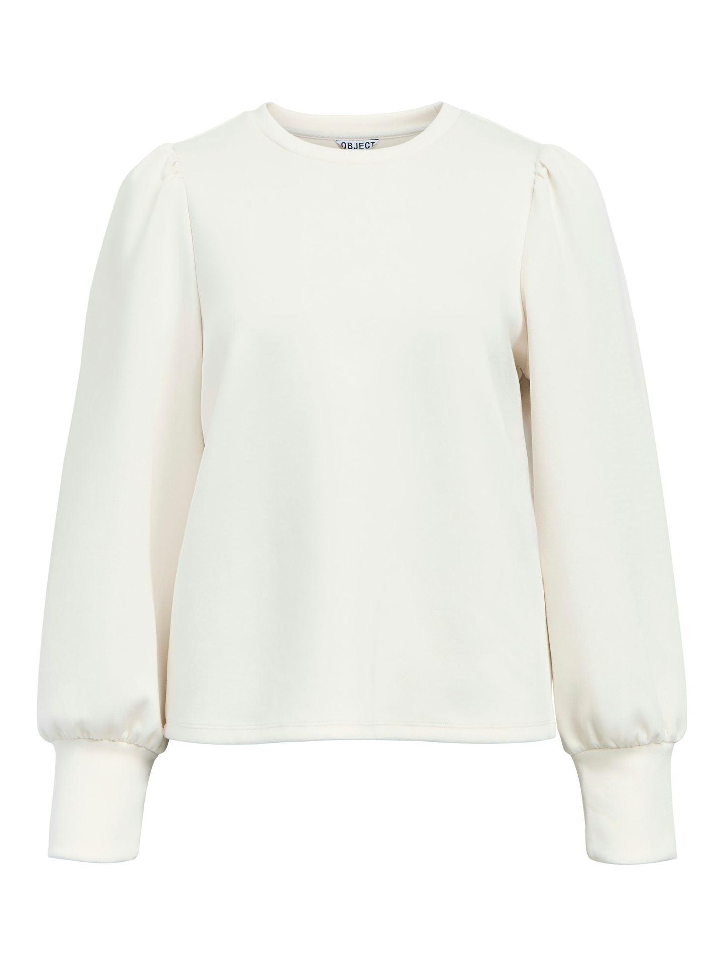Object OBJANDREA RE L/S O-NECK TOP NOOS White Sand 00114219-EKA22000400000103