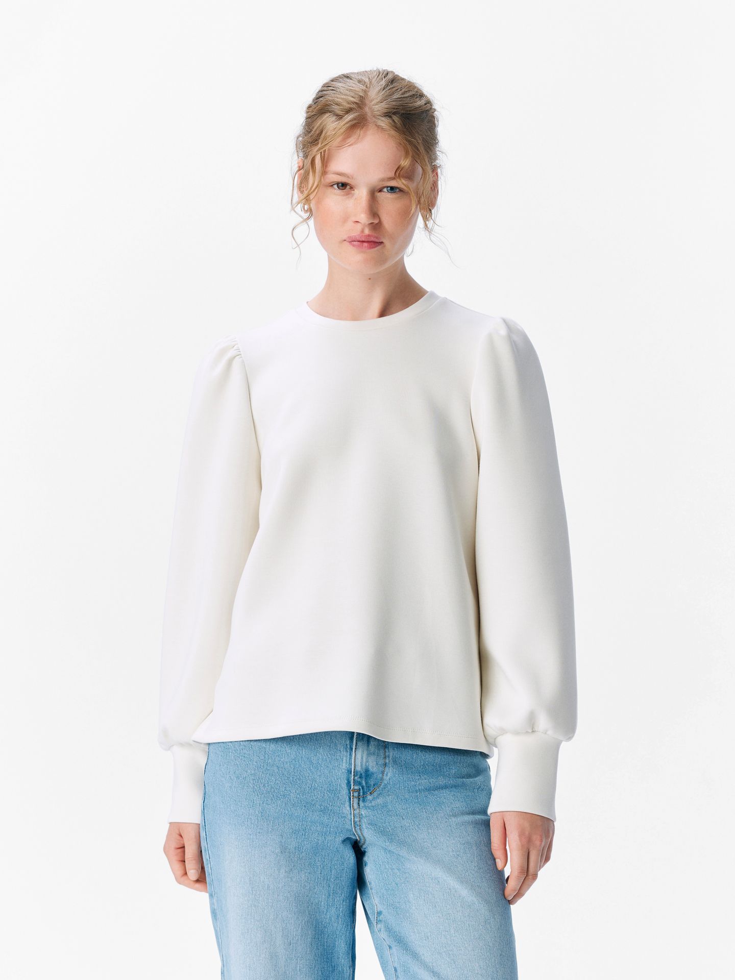 Object OBJANDREA RE L/S O-NECK TOP NOOS White Sand 2900158472040