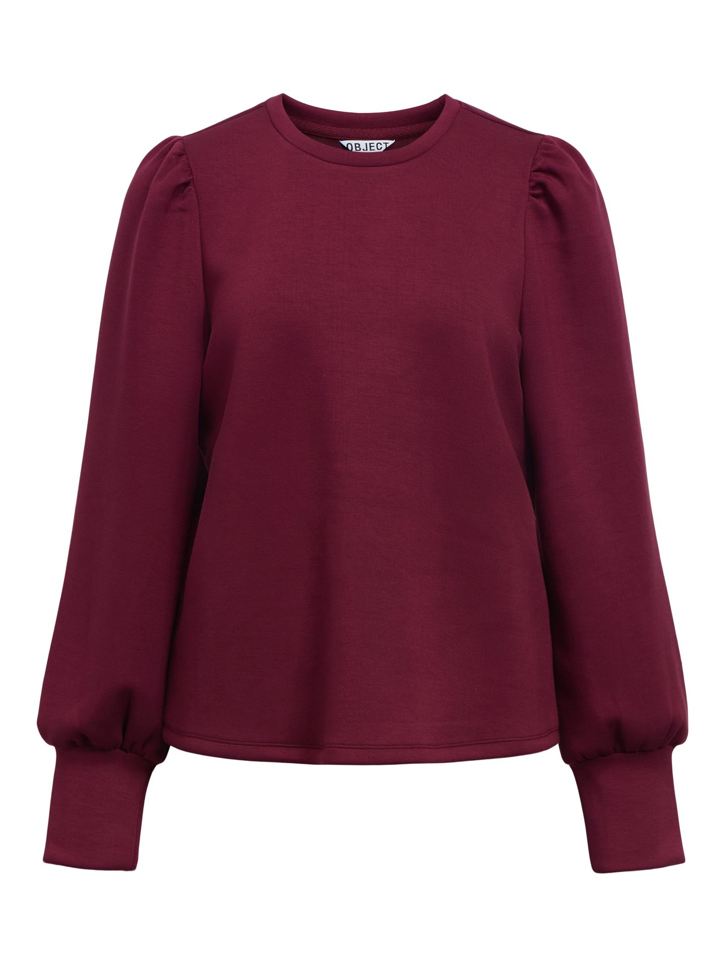 Object OBJANDREA RE L/S O-NECK TOP NOOS Windsor Wine 00114219-EKA22000400000237