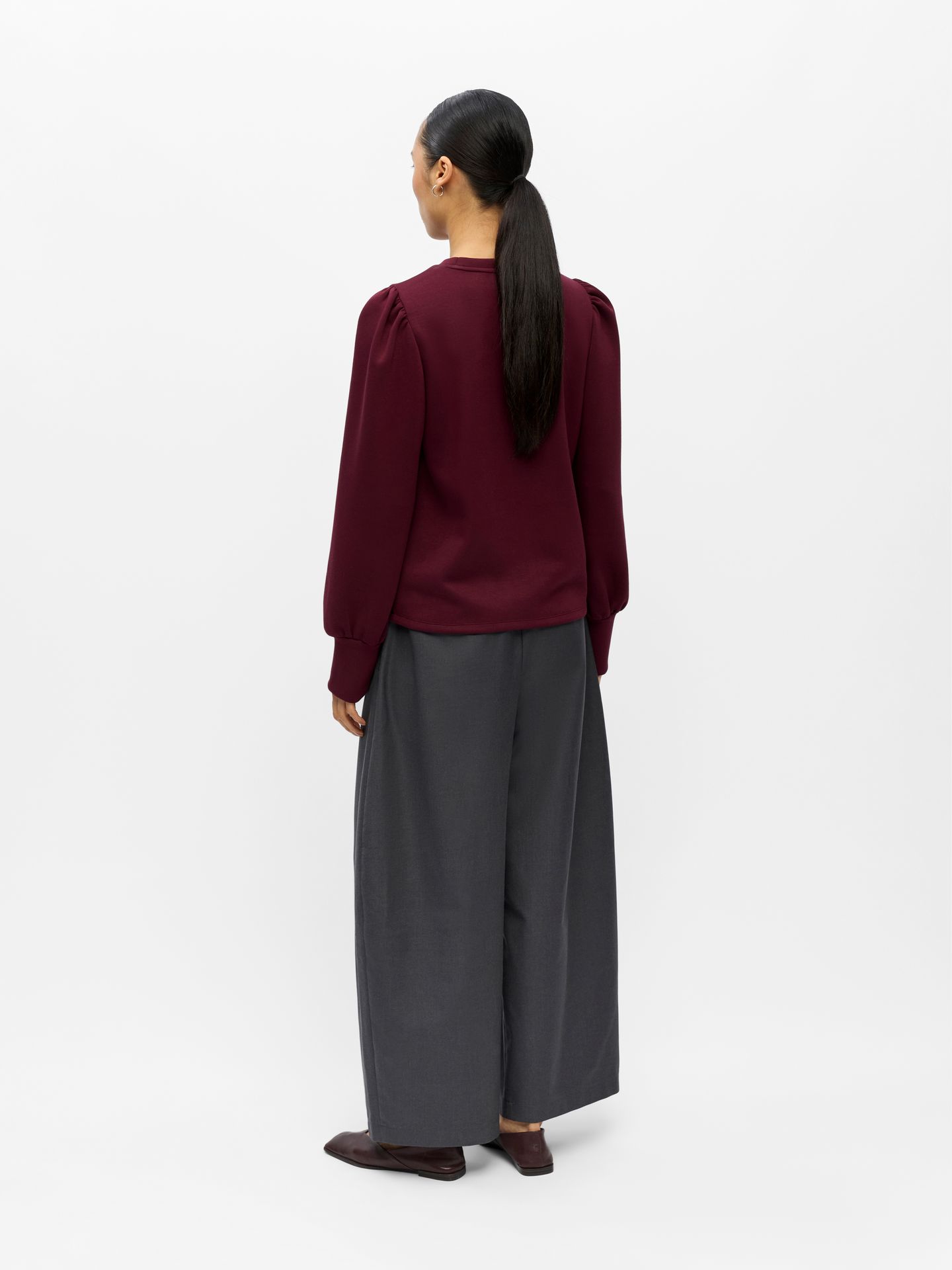 Object OBJANDREA RE L/S O-NECK TOP NOOS Windsor Wine 2900169052019