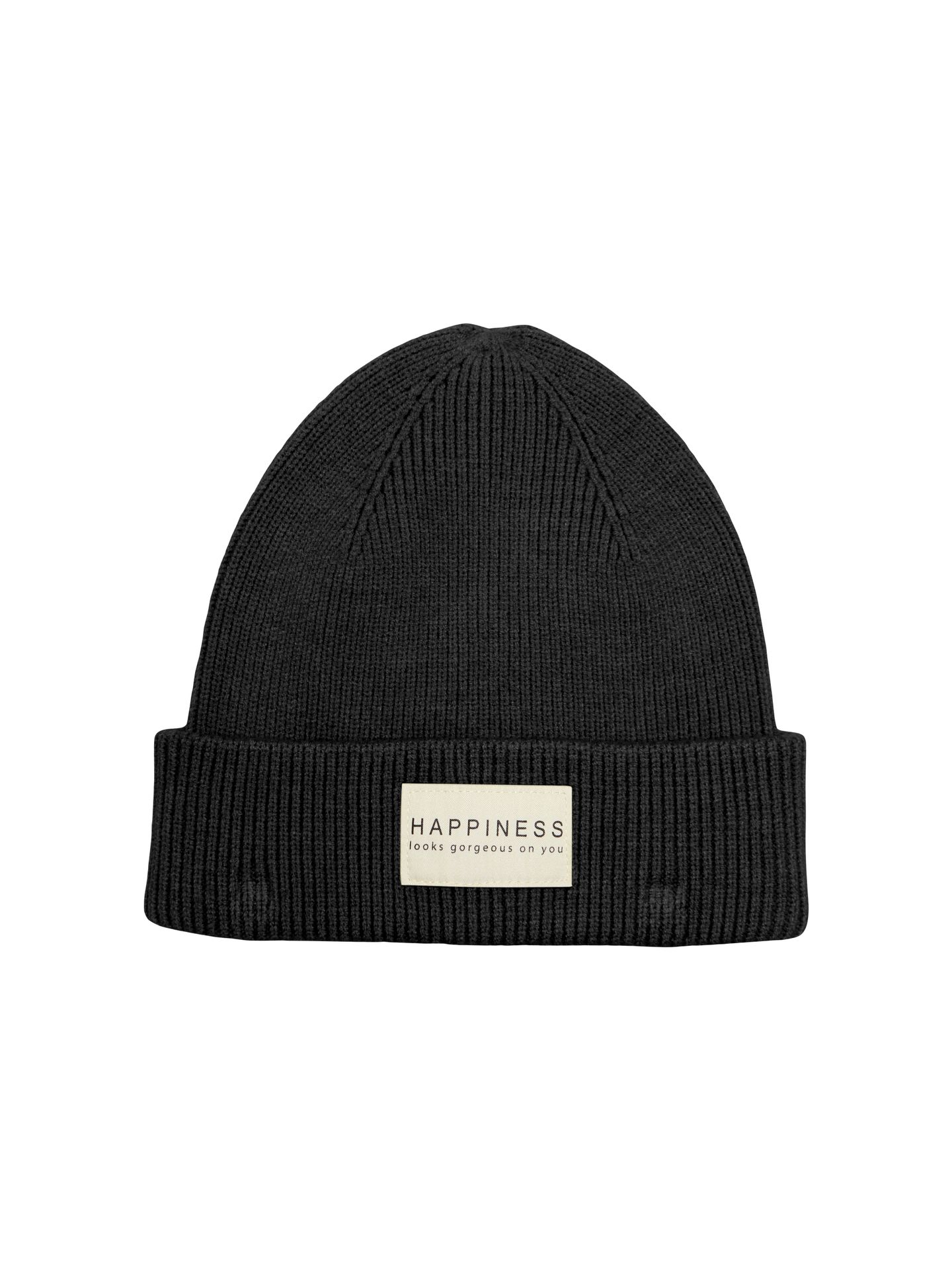 Only KOGALPHA LIFE PATCH RIB BEANIE ACC Black 00114223-EKA26011400000004