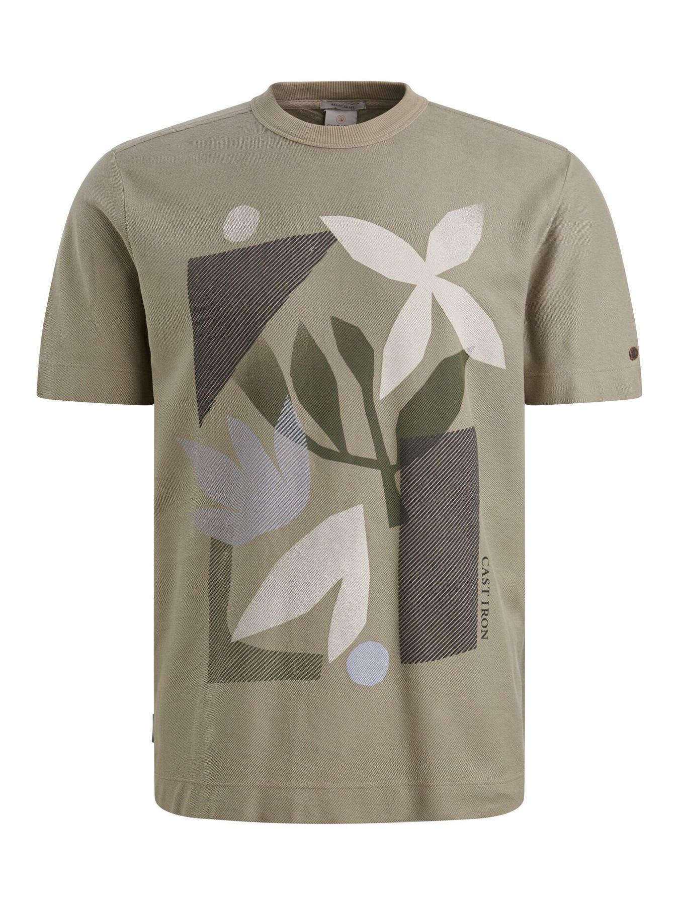 Cast Iron Short sleeve r-neck regular fit tw Dried Sage 2900158476024
